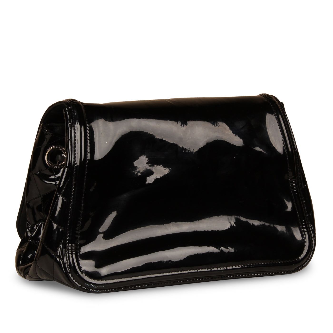 Vintage Black Vinyl Shoulder Bag