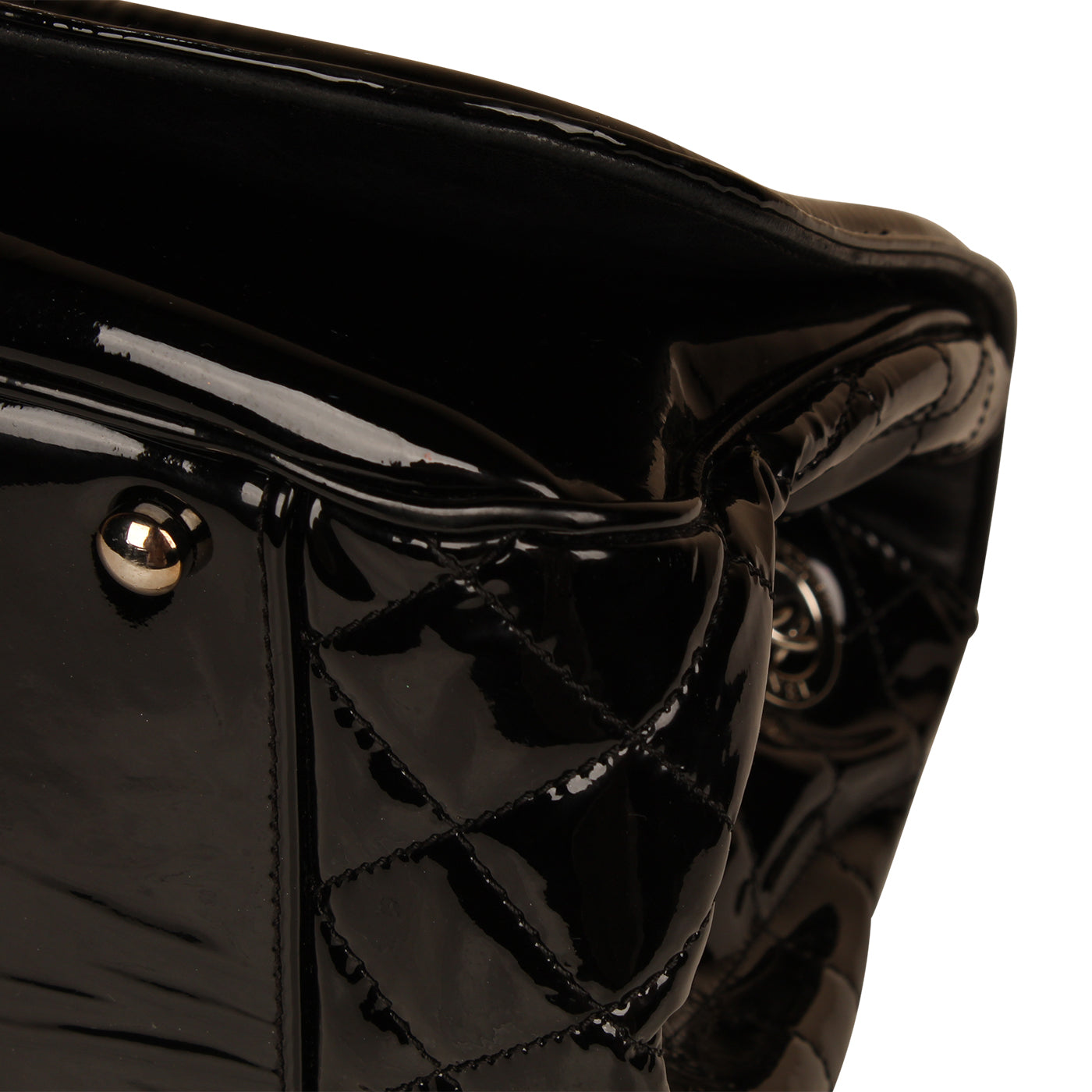 Vintage Black Vinyl Shoulder Bag