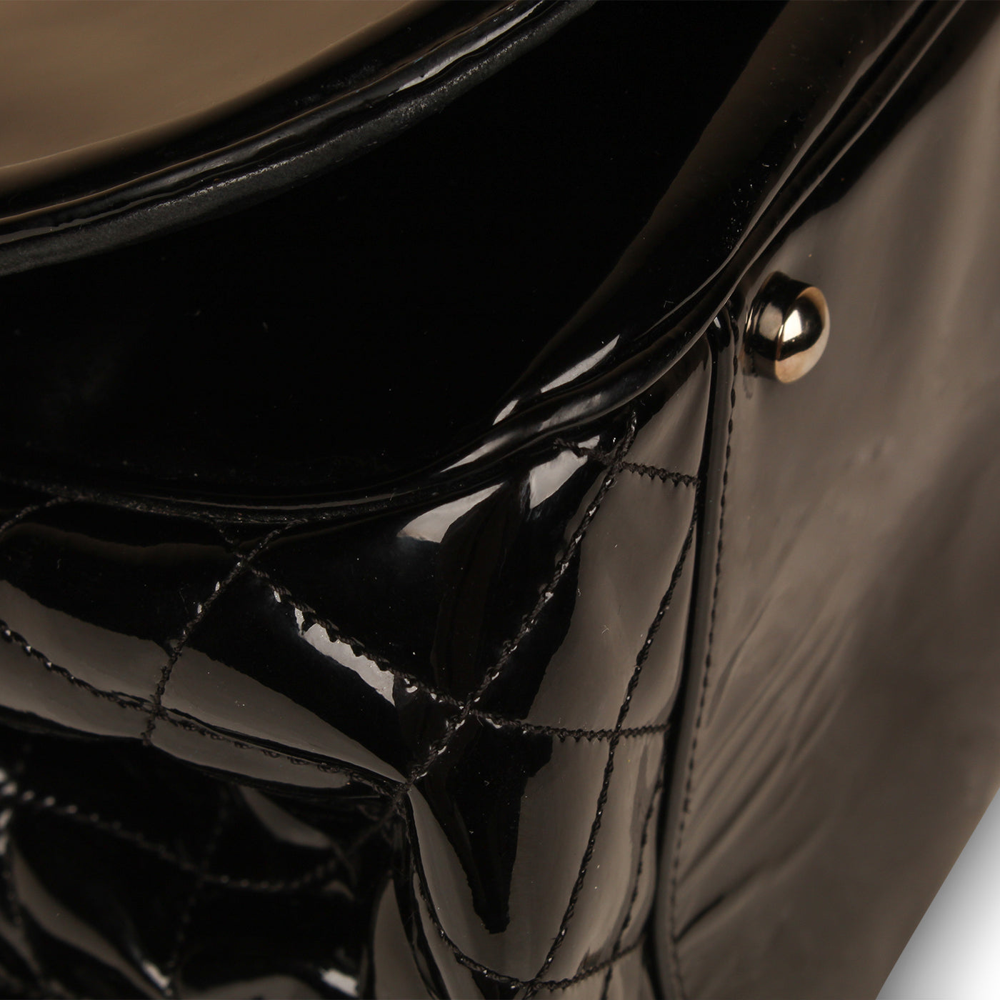 Vintage Black Vinyl Shoulder Bag