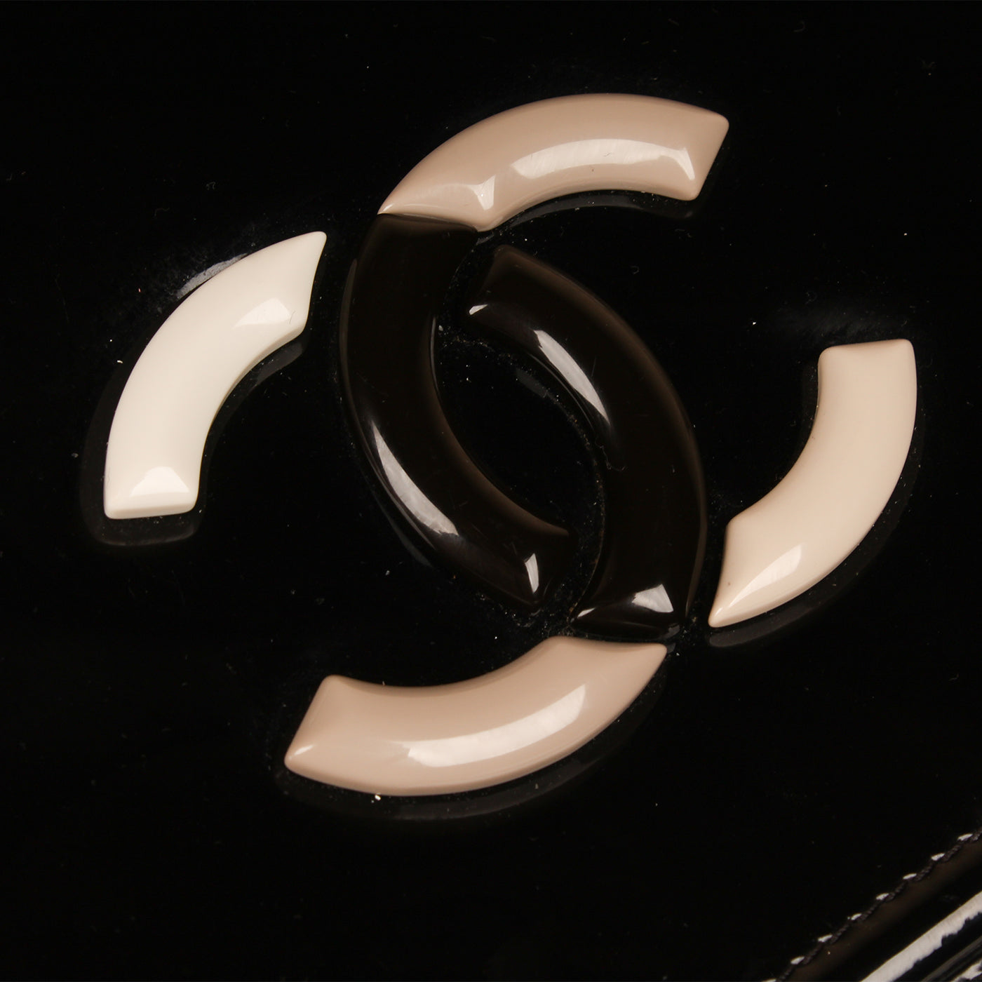 Vintage Black Vinyl Shoulder Bag