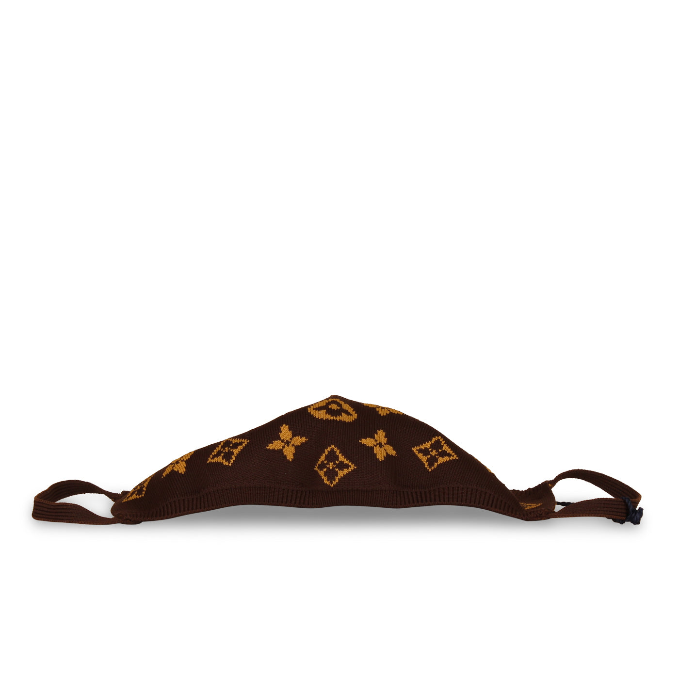 LOUIS VUITTON Monogram Knit Face Mask Brown 644169