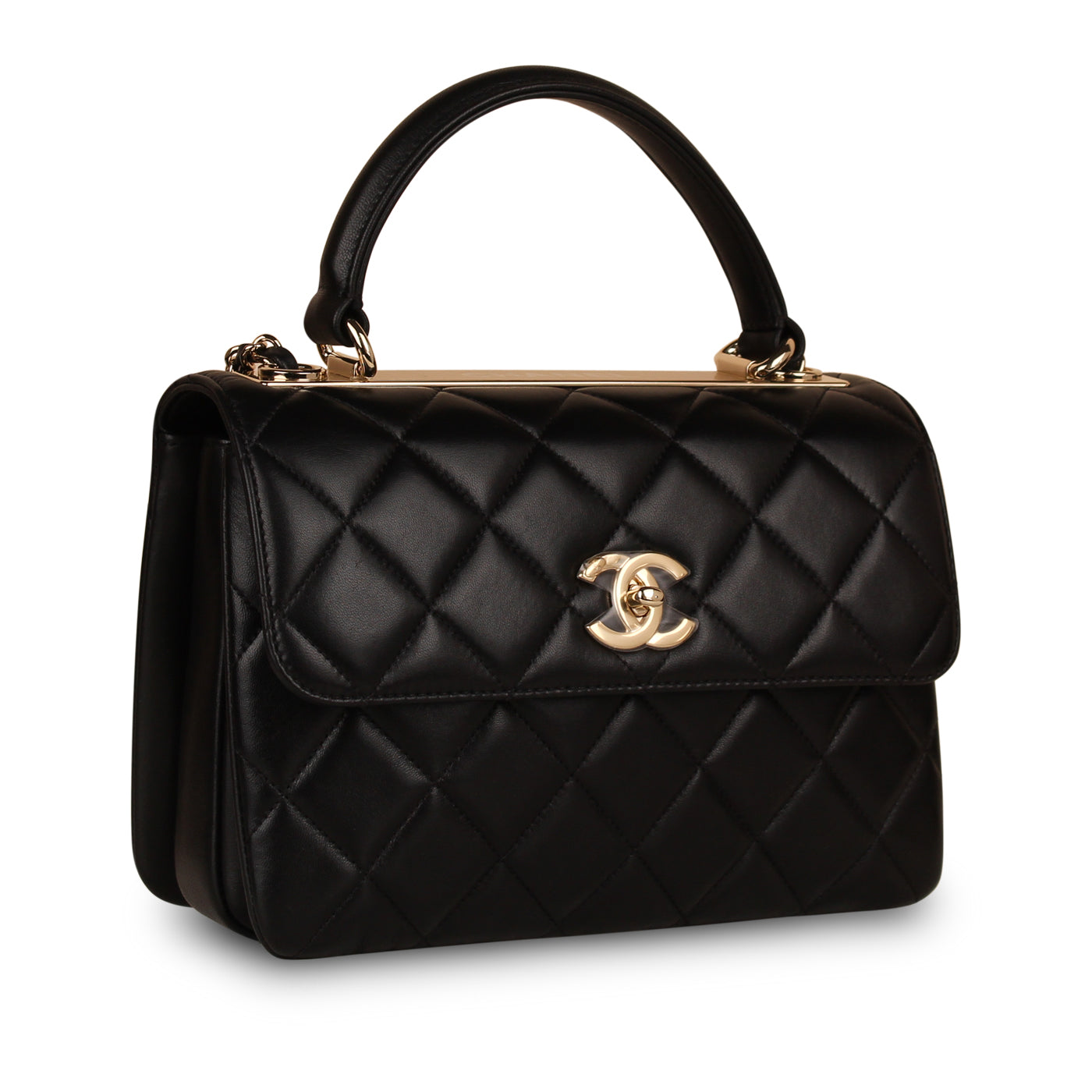 Chanel - Small Trendy CC Flap Bag - Black Lambskin