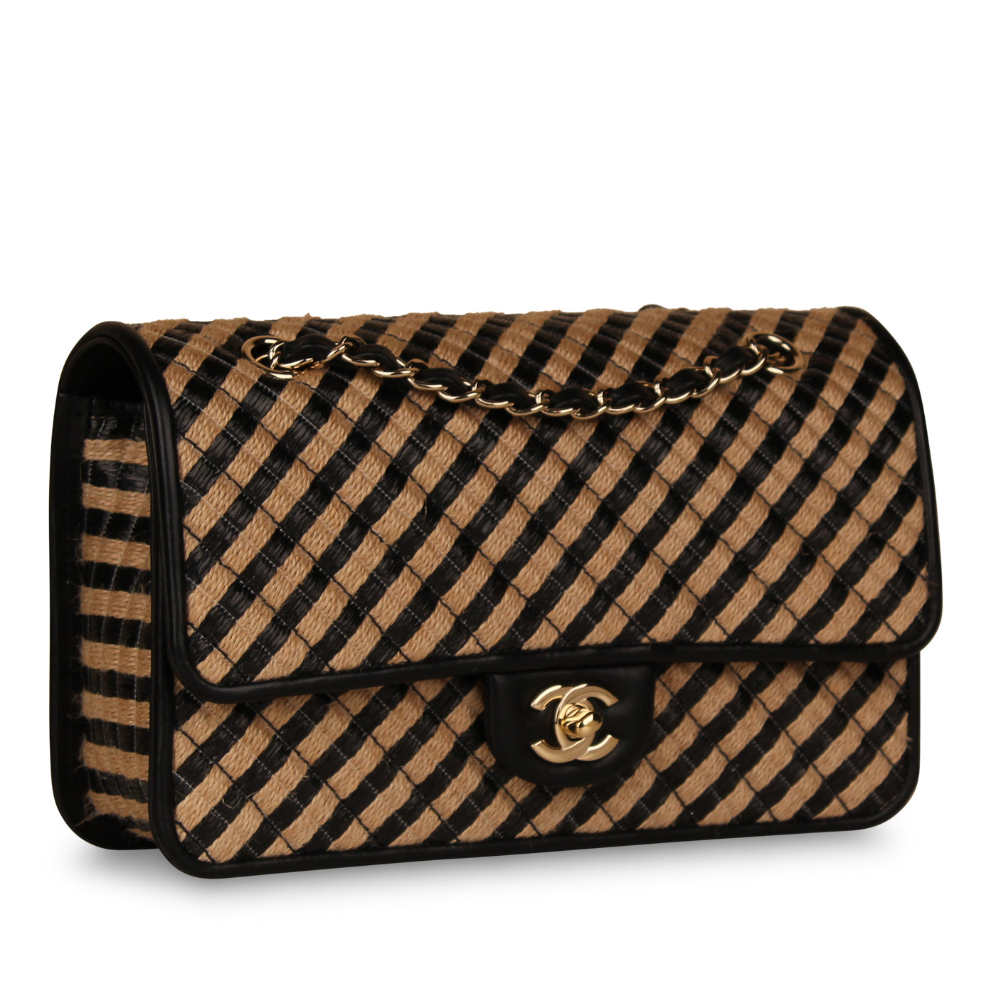 Classic Flap Bag Medium - Raffia