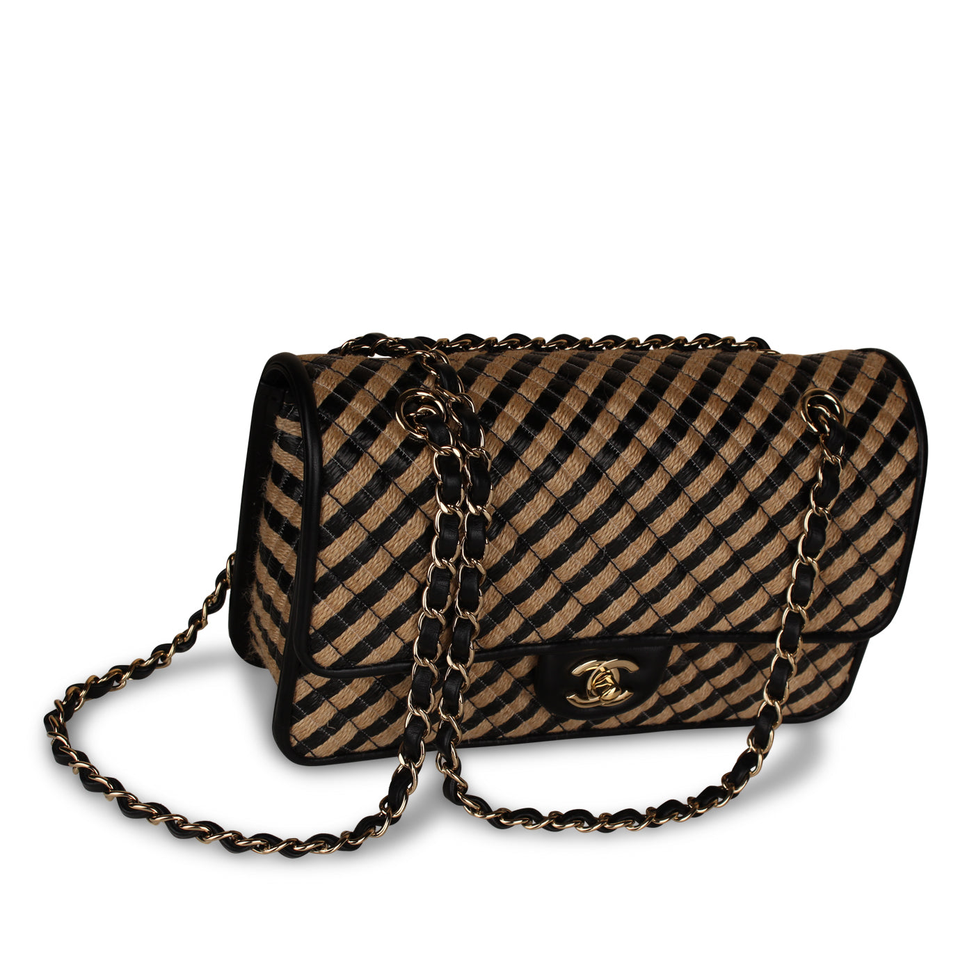 Classic Flap Bag Medium - Raffia