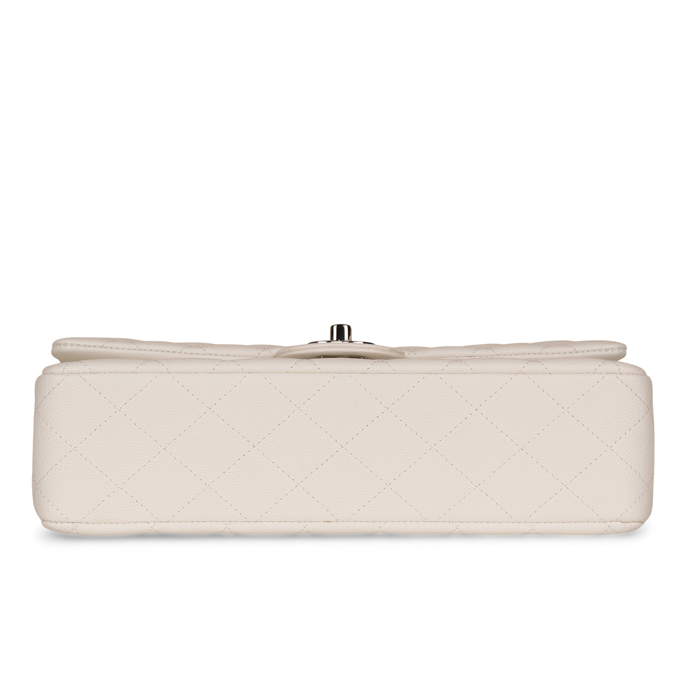 Classic Flap Bag - Small White Caviar