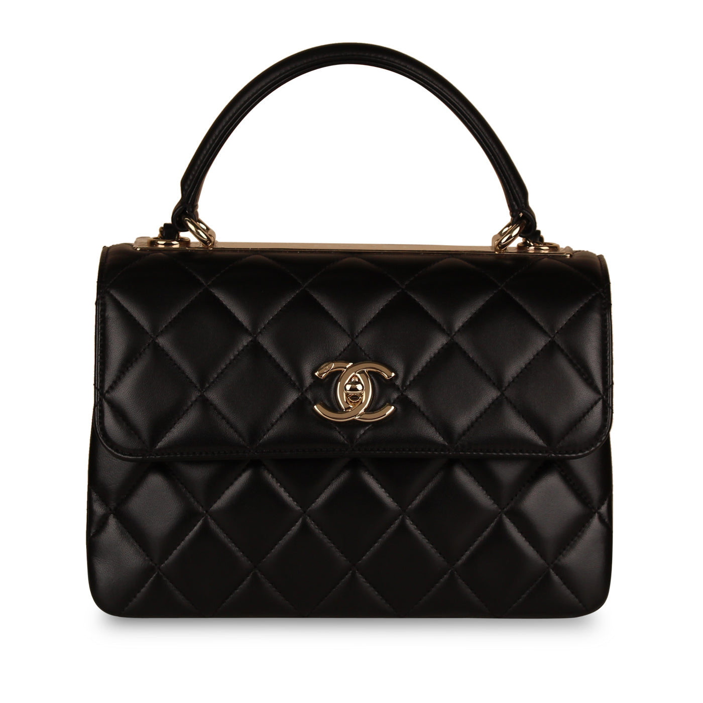 Chanel - Small Trendy CC Flap Bag - Black Lambskin - Brand new