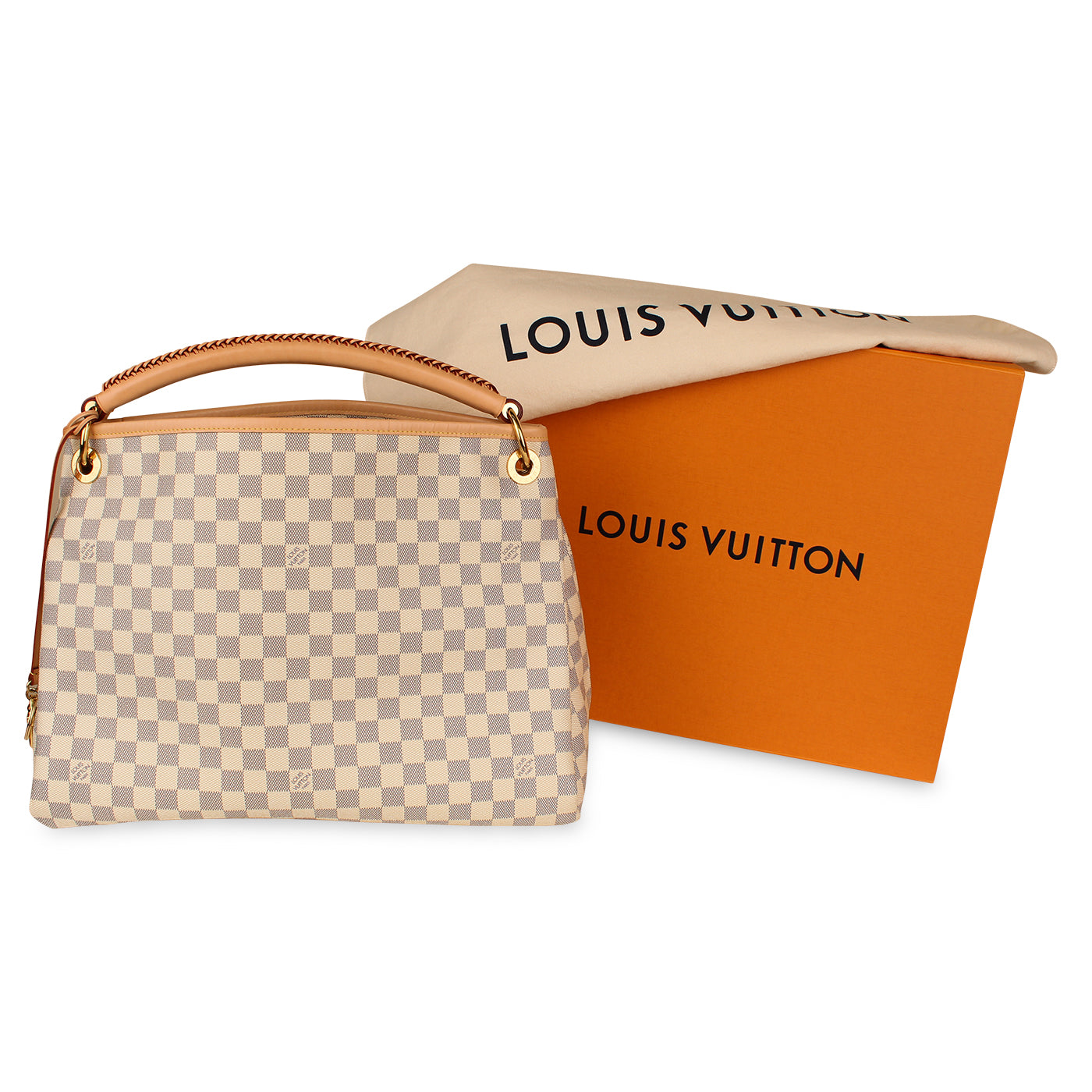 Louis Vuitton White And Blue Damier Azur Coated Canvas Artsy MM