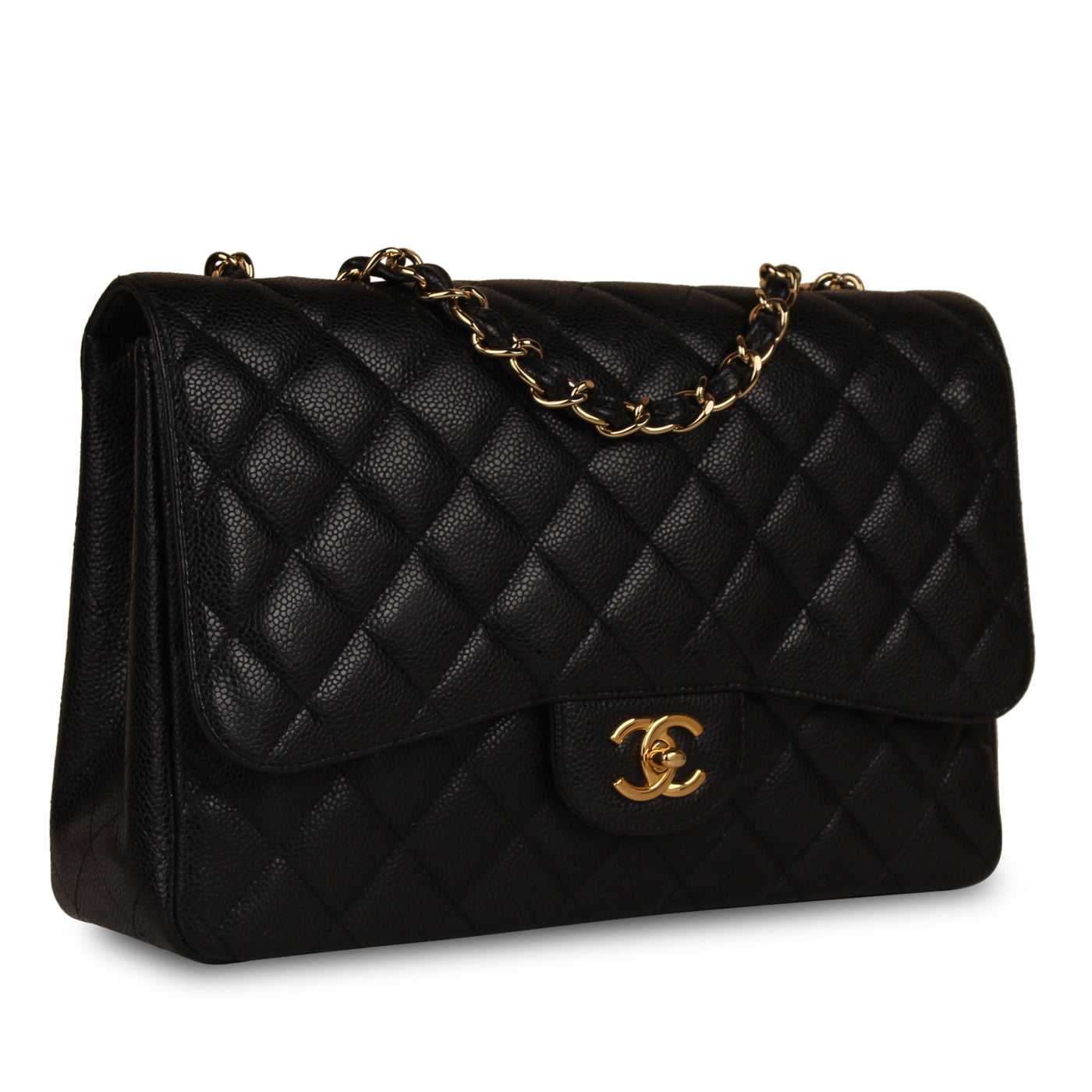 Chanel - Classic Flap Bag - Jumbo - Black Caviar - GHW