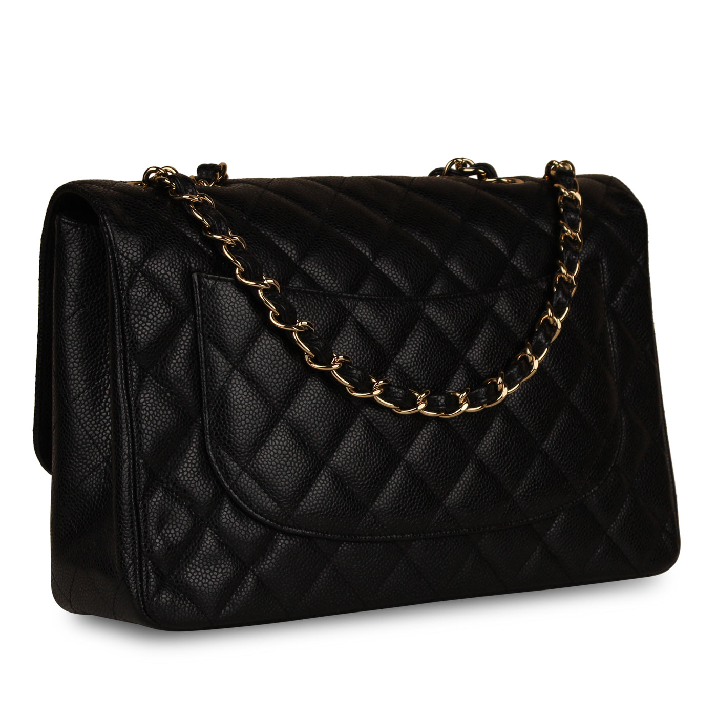 Chanel - Classic Flap Bag - Jumbo - Black Caviar - GHW