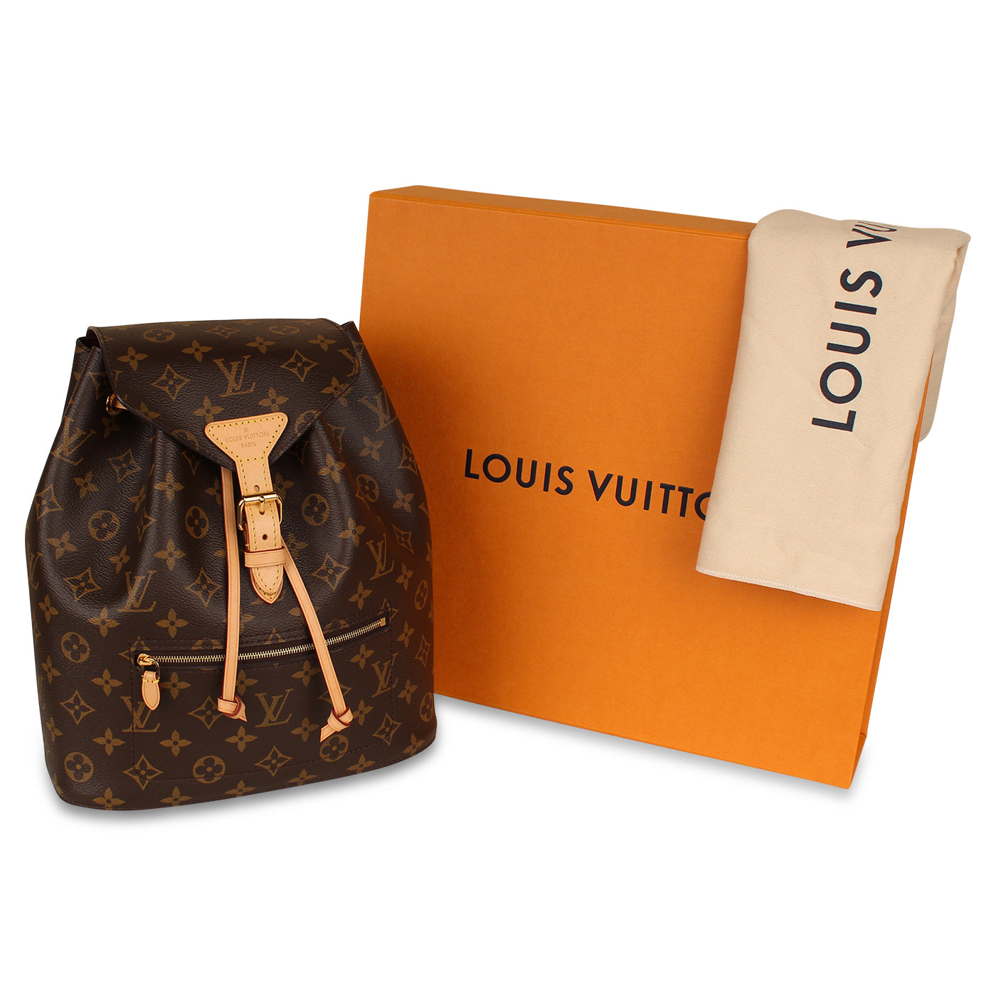 Louis Vuitton Montsouris Rucksack Monogram LV Tuch Original