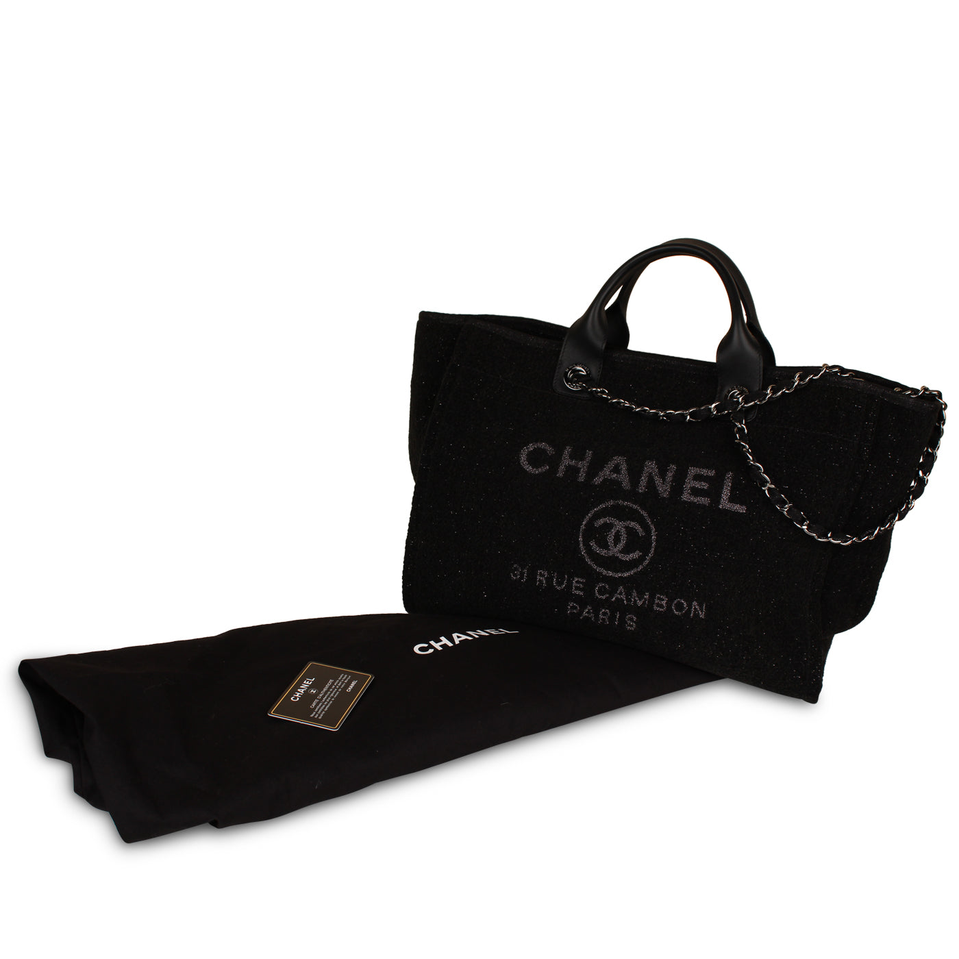 Chanel Black Woven Small Deauville Tote Gold Hardware, 54% OFF