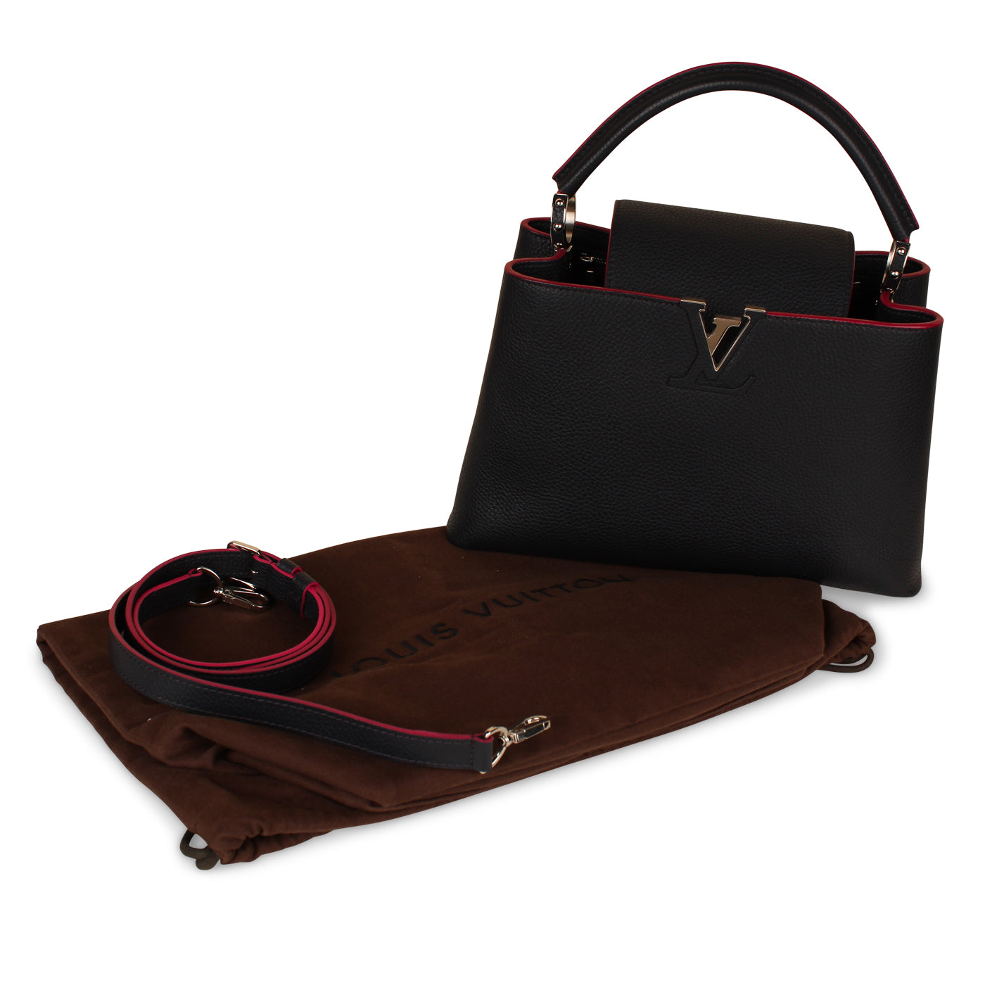 Louis Vuitton Capucine PM Teddy Fleece Top Handle Shoulder Bag