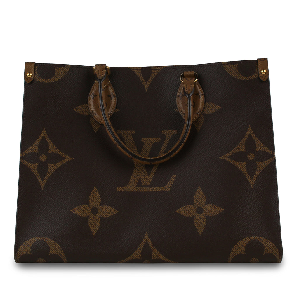 Louis+Vuitton+On+The+Go+Tote+MM+Brown+Monogram+Reverse+Leather for