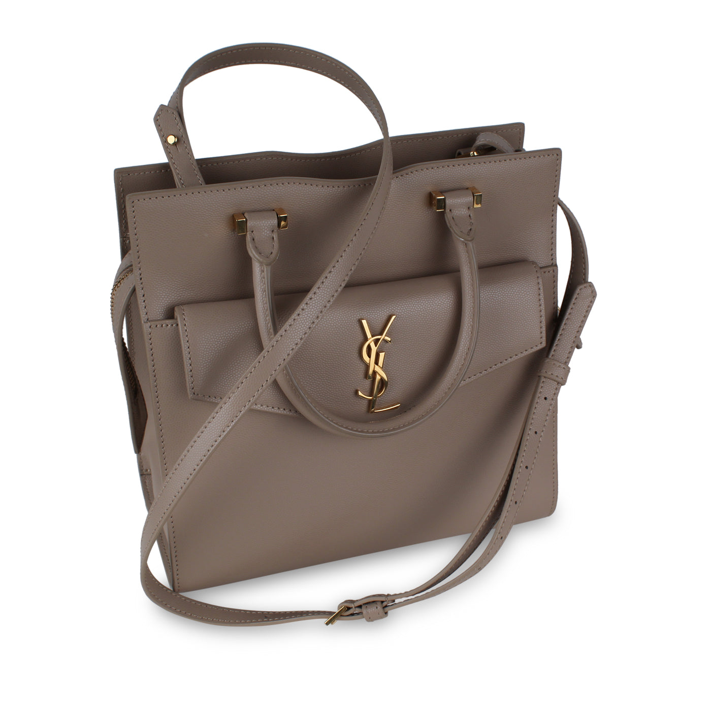 SAINT LAURENT Beige Uptown Medium Tote Bag - The Purse Ladies