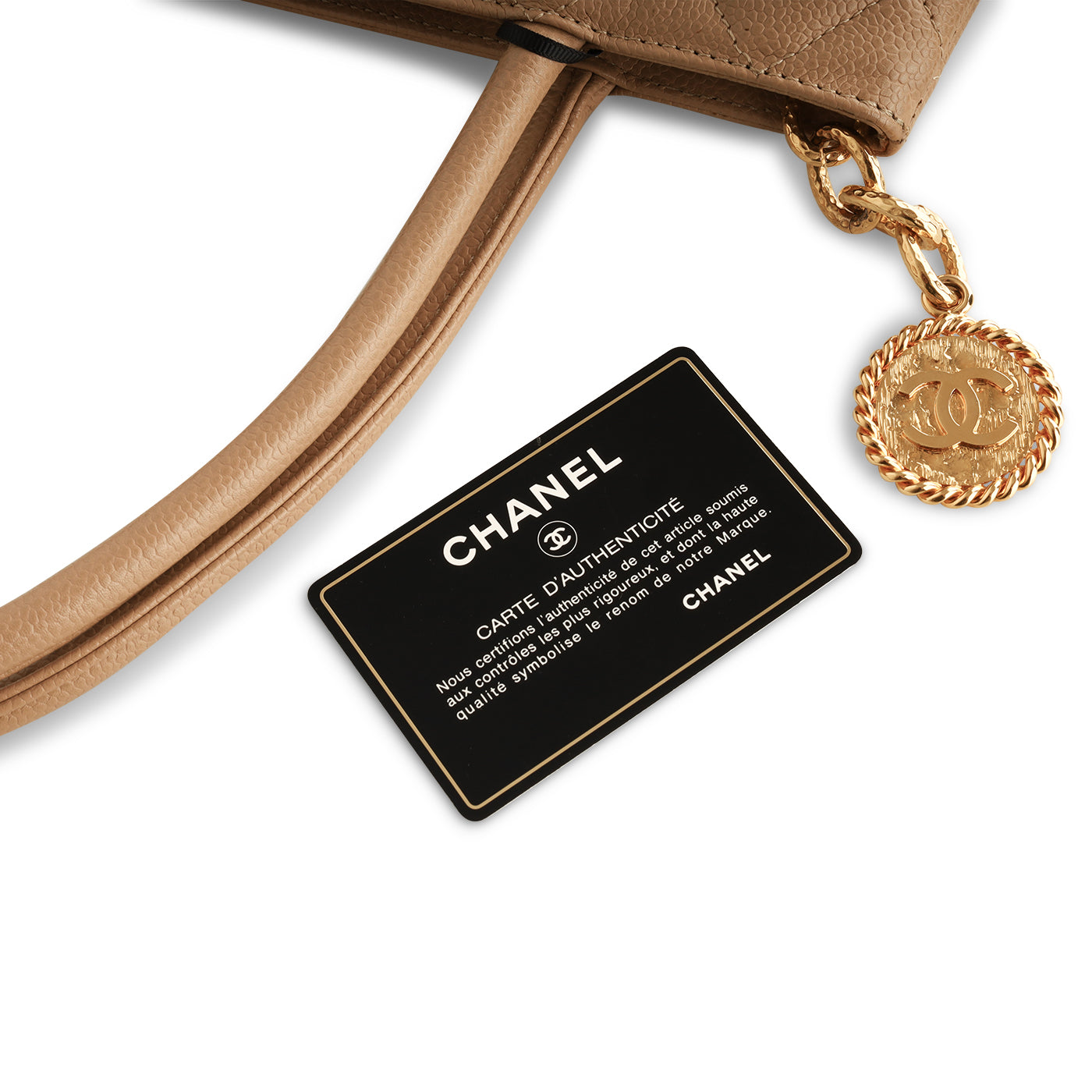 Chanel Beige Quilted Caviar Leather Medallion Tote Bag - Bags from David  Mellor Family Jewellers UK