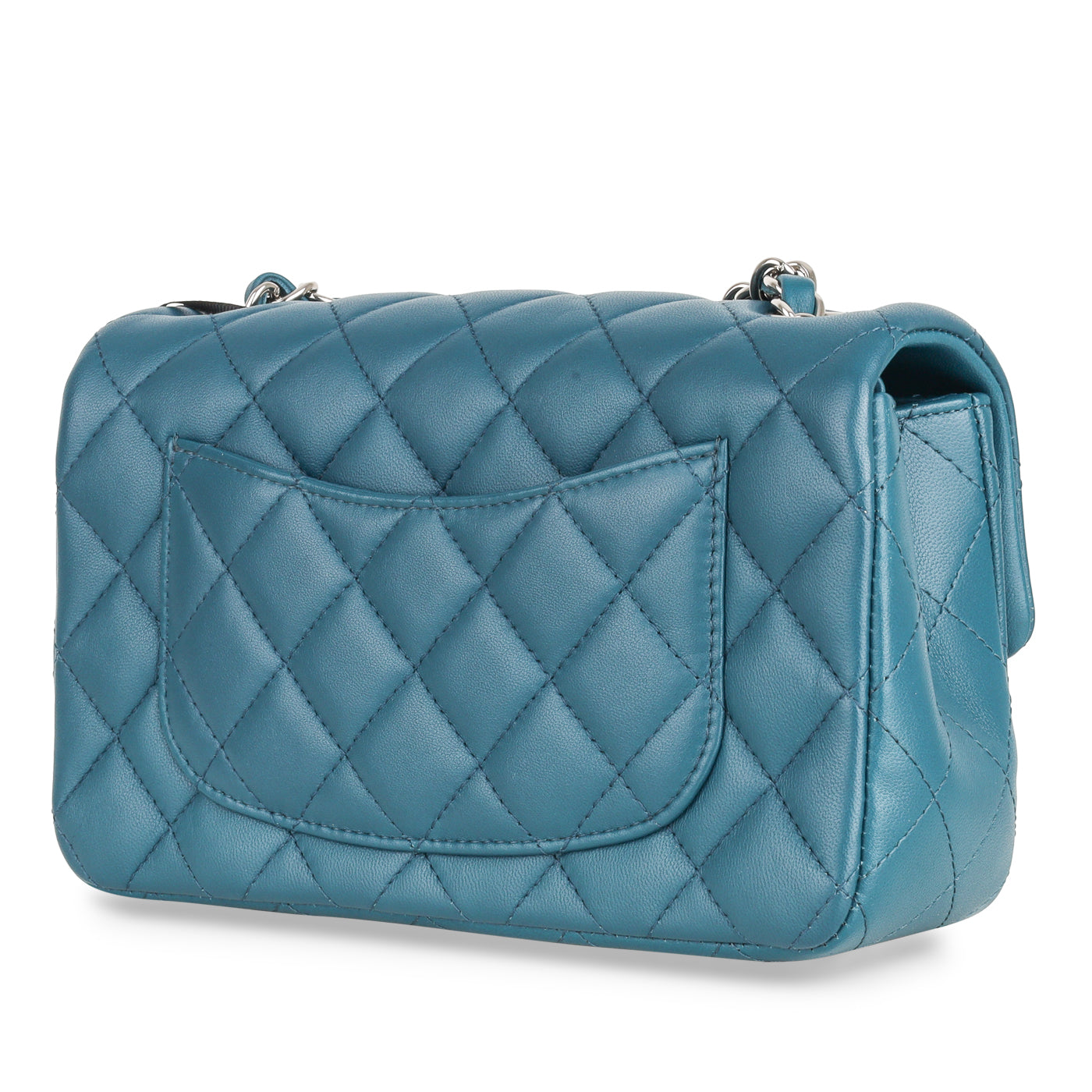 Chanel - Classic Flap Bag - Mini Rectangular - Teal - GHW – Bagista