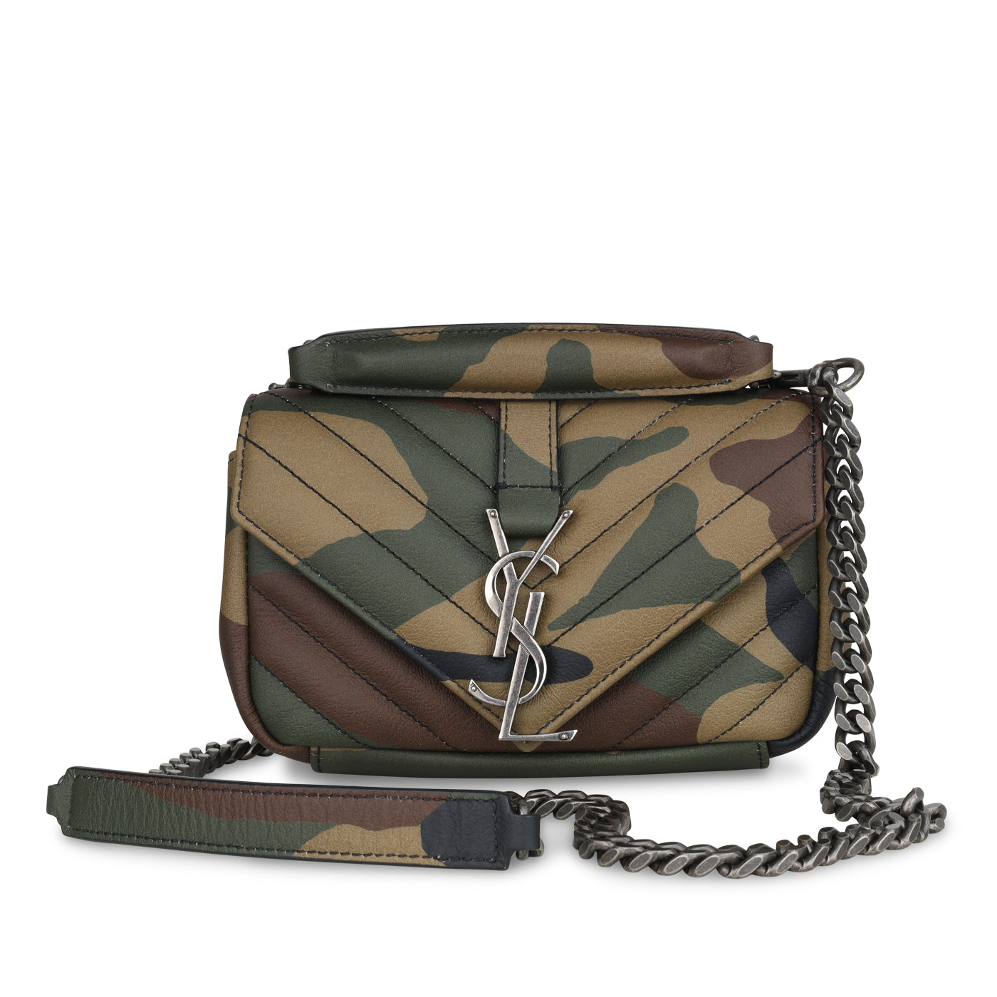 Saint Laurent Mini Coll ge Bag Camo Immaculate Bagista