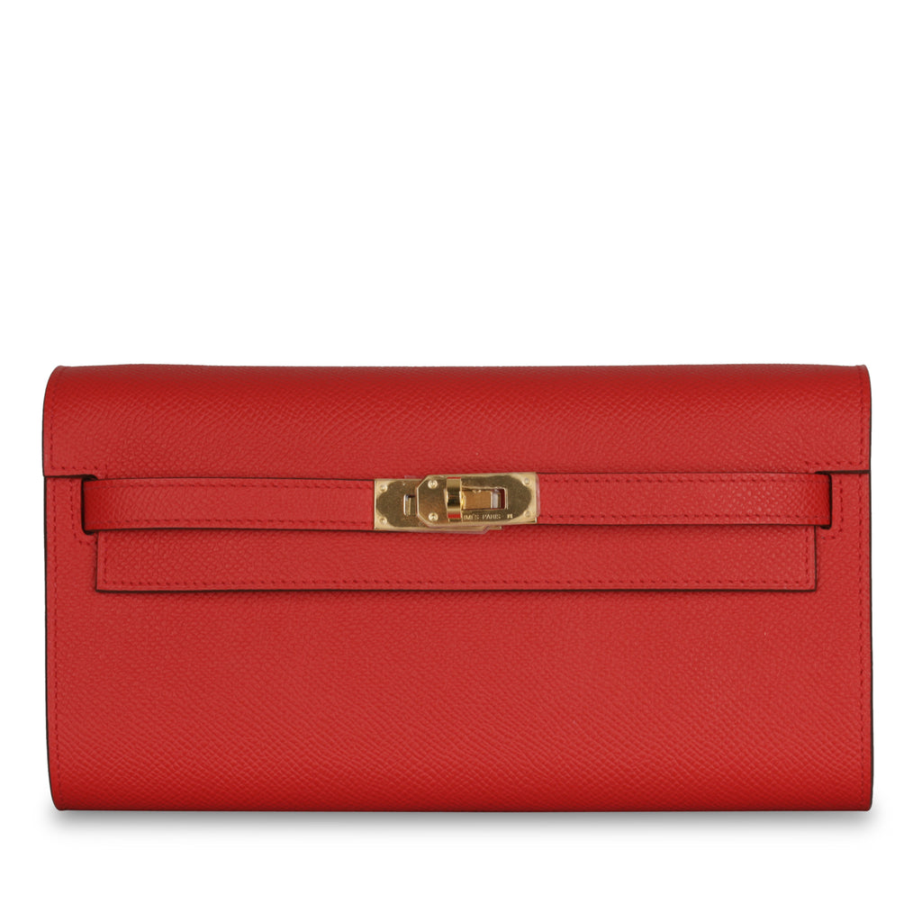 Kelly To Go Wallet - Rouge Tomate Epsom