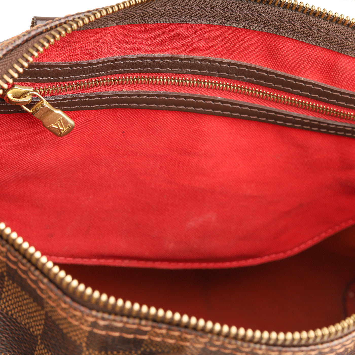 Louis Vuitton Speedy Red Interior Shoulder Bag 30 Brown Canvas