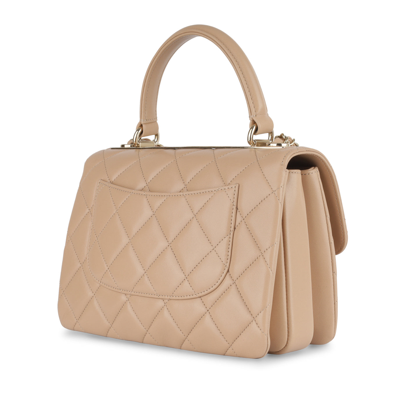 Chanel  Trendy CC Flap Bag  Small  Beige Lambskin  CGHW  Brand New   Bagista