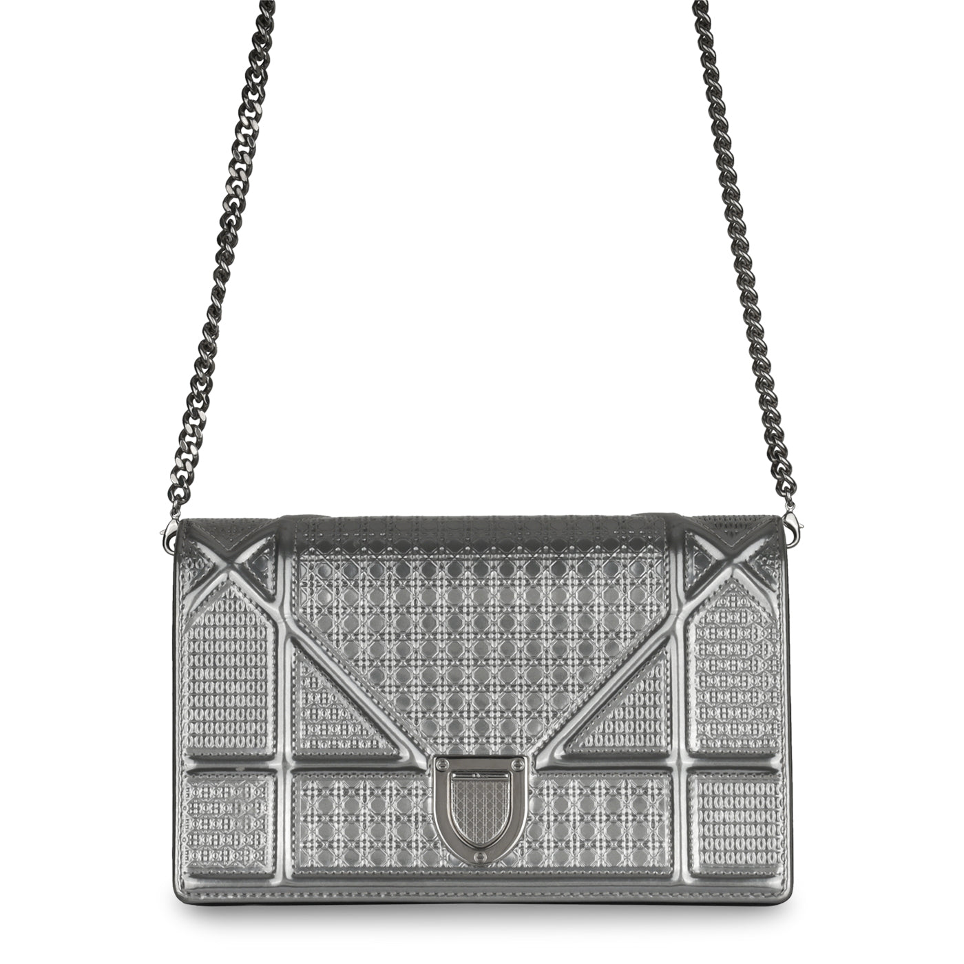 Diorama Metallic Diorama Woc Diorama Calfskin Clutch Price