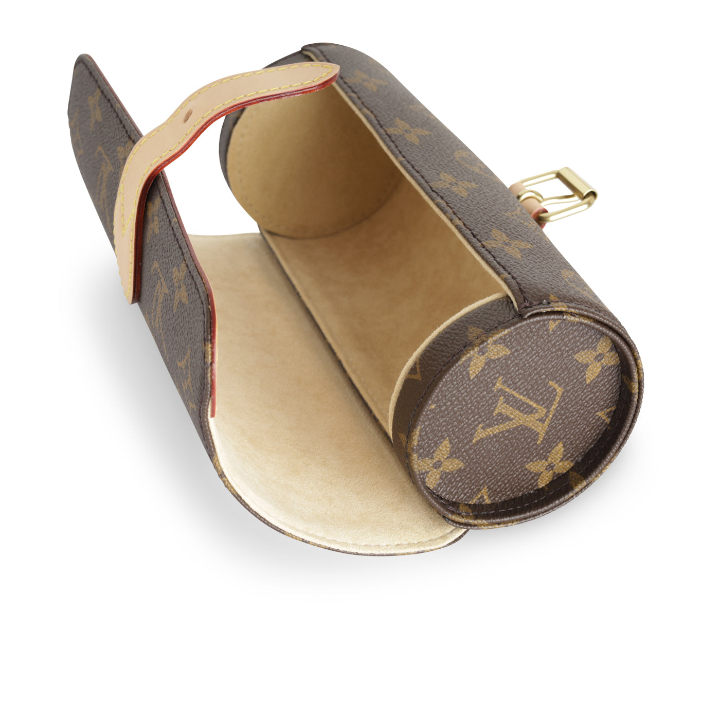 Buy Louis Vuitton 3 Watch Case Monogram Canvas Brown 218502