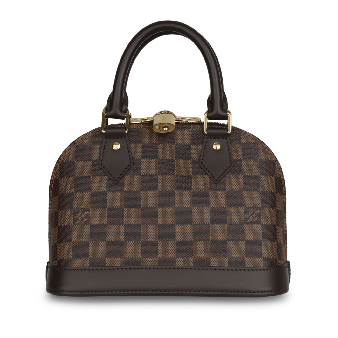 Alma bb cloth handbag Louis Vuitton Brown in Cloth - 20709423