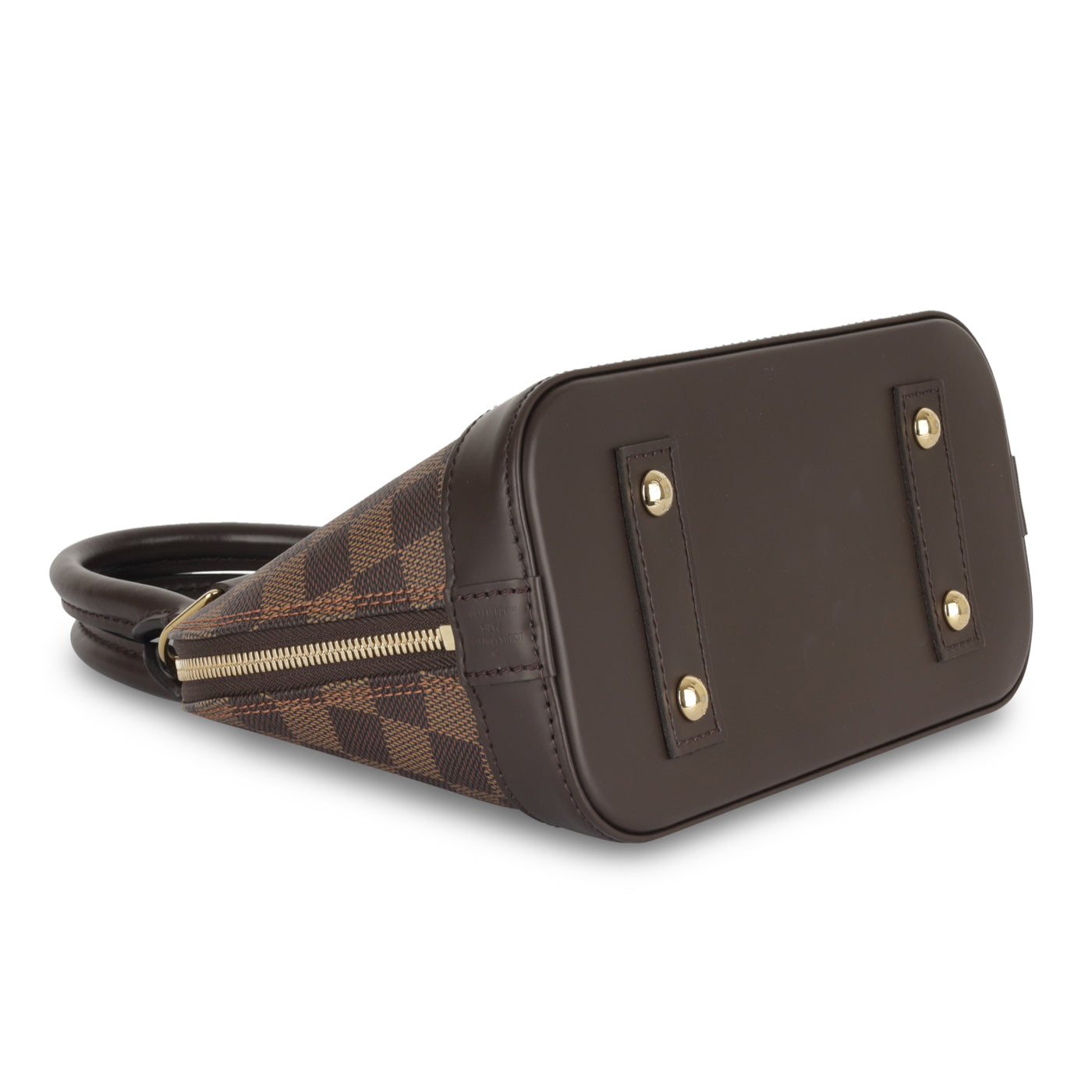 Alma bb cloth handbag Louis Vuitton Brown in Cloth - 20709423