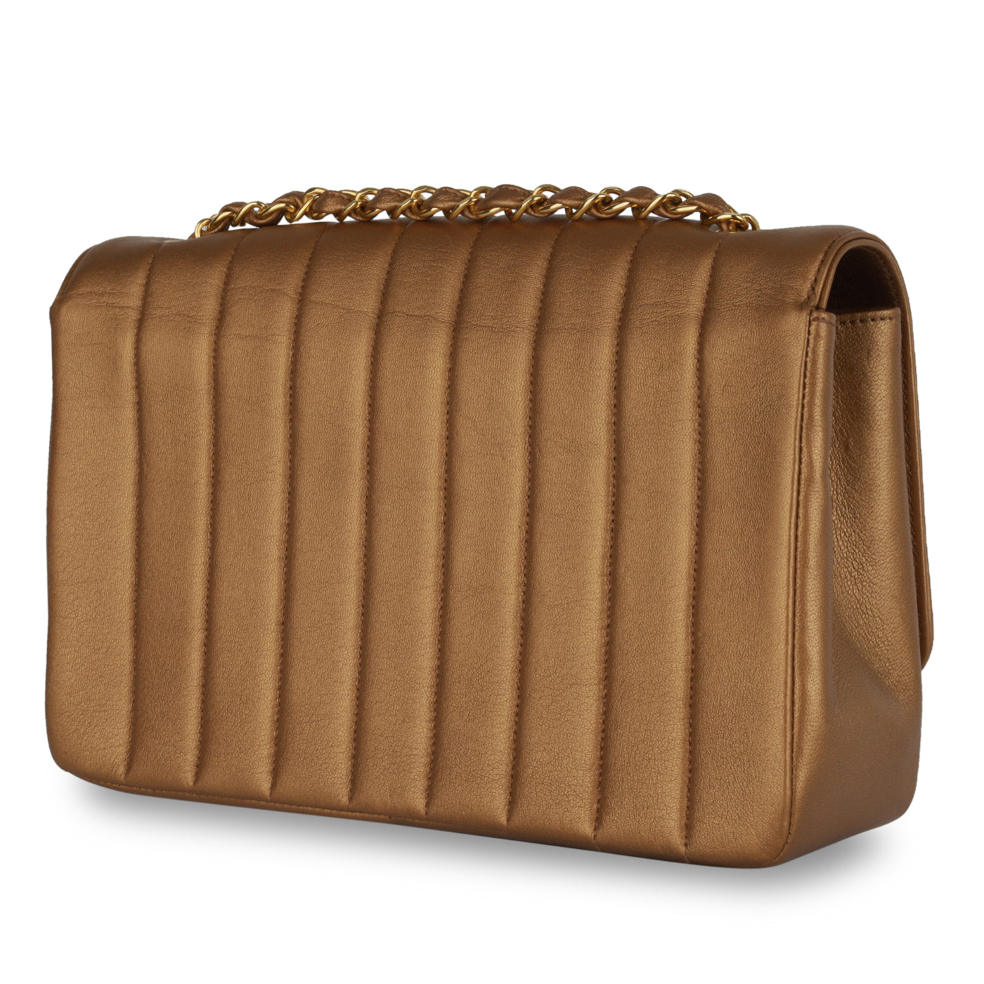 Vertical Flap Bag - Bronze