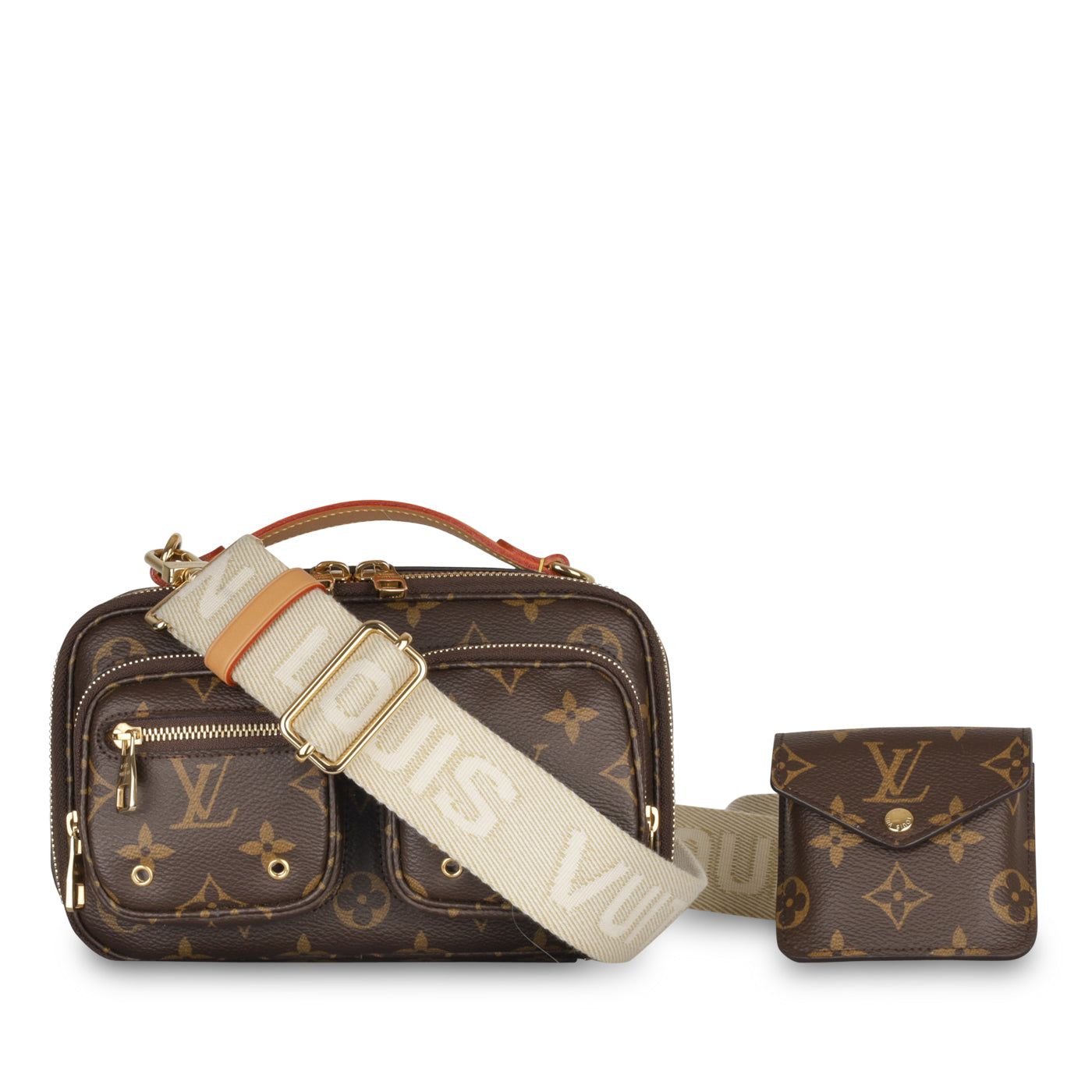 Louis Vuitton Utility Brown Canvas Clutch Bag (Pre-Owned)
