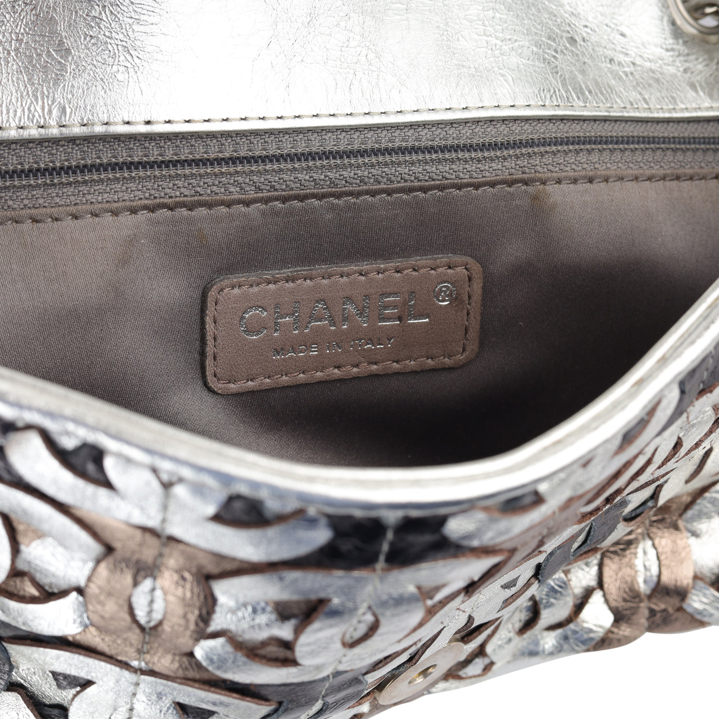 Chanel - Seasonal Laser Cut Flap Bag - Metallic - Pre-Loved – Bagista