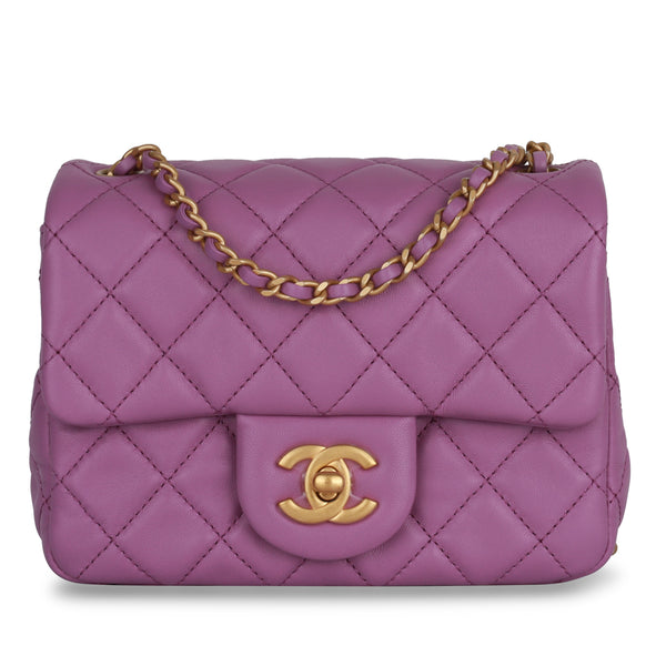 Chanel - Mini Rectangular Pearl Crush Classic Flap Bag - Beige