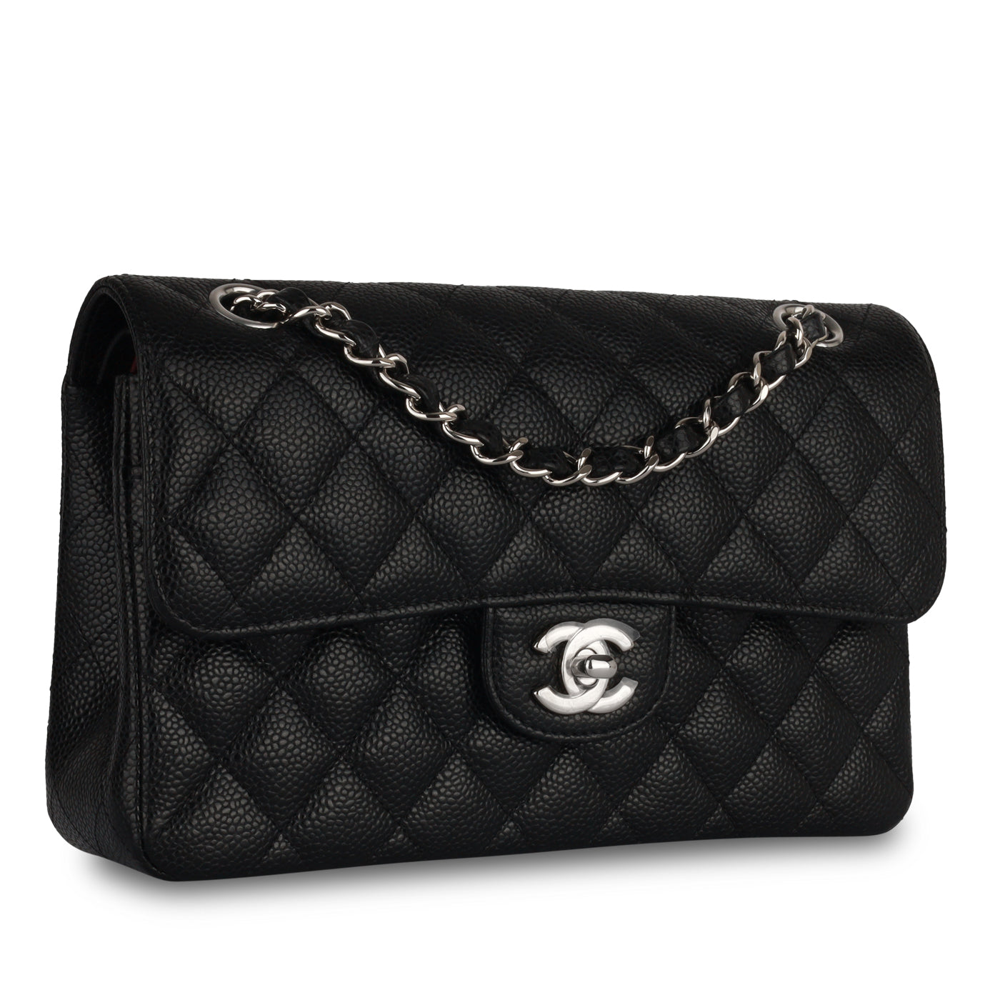 Chanel Small Classic Flap Bag Black Caviar SHW Pre Loved Bagista