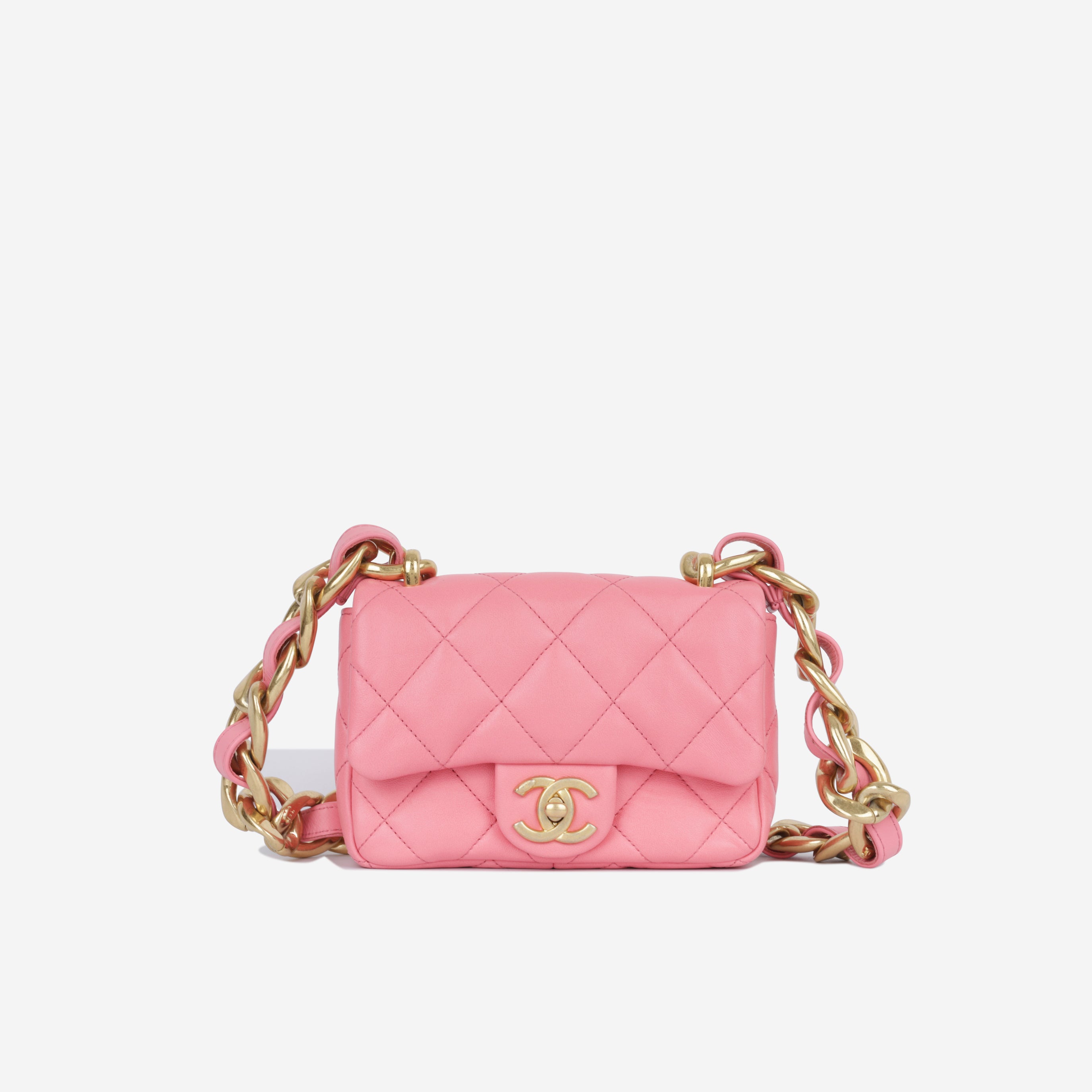 Chanel - Seasonal Chain Flap Bag - Pink Lambskin - CGHW - Pre-Loved ...