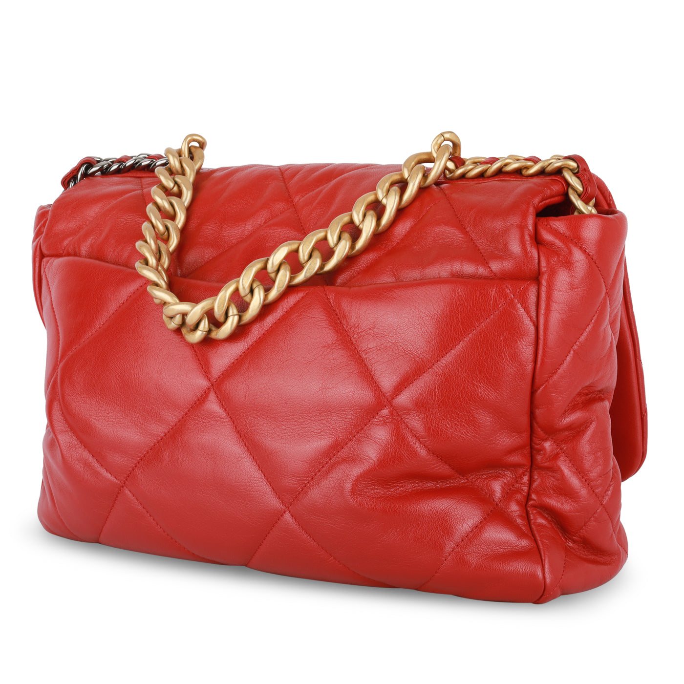 CHANEL CHANEL 19 Small Flap Bag in Red Goatskin
