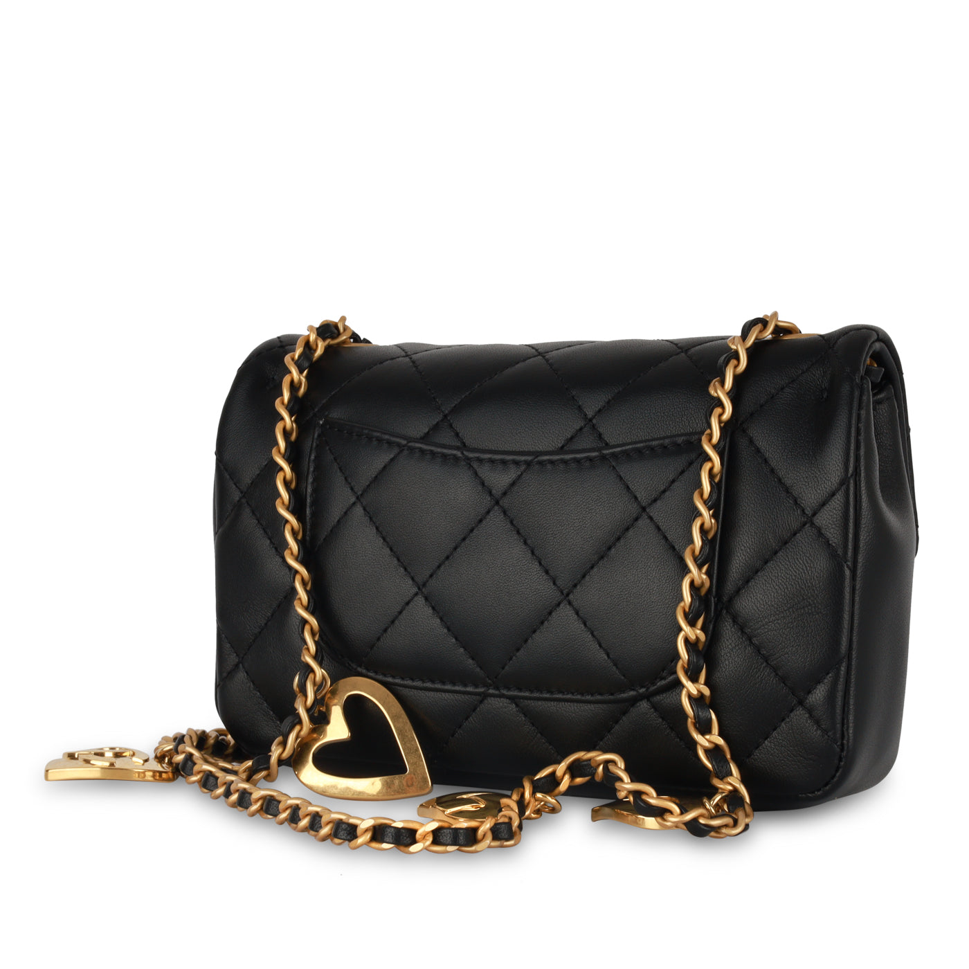 Mini Flap Bag - Heart Chain