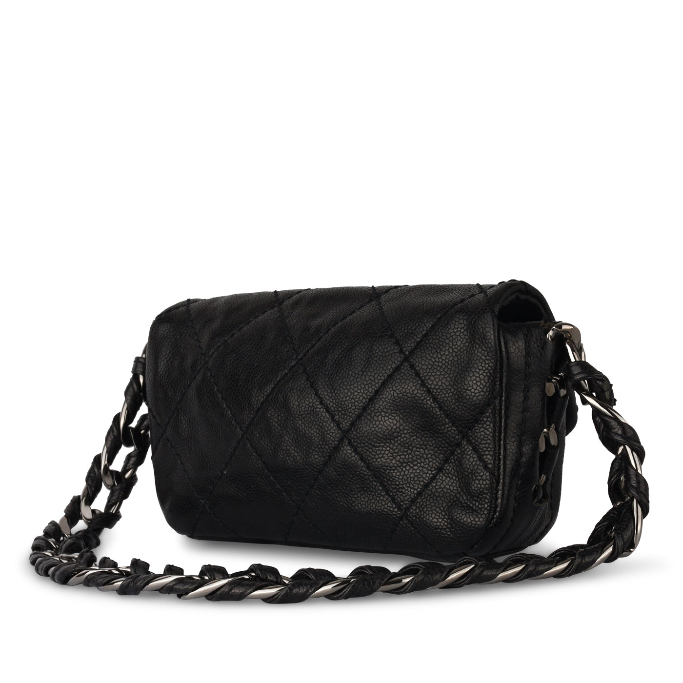 Chanel - Modern Chain Flap Bag - Black Caviar - GMHW - Pre-Loved