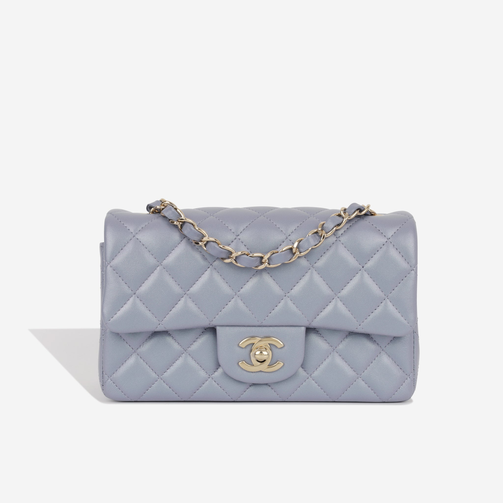 Chanel - Classic Flap Bag - Mini Rectangular - Lilac Iridescent