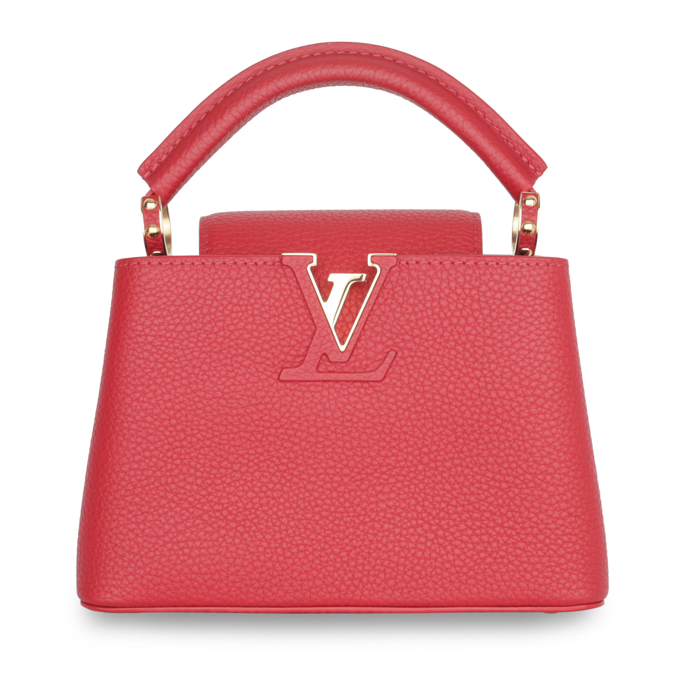 LV Capucines Mini in Red with GHW