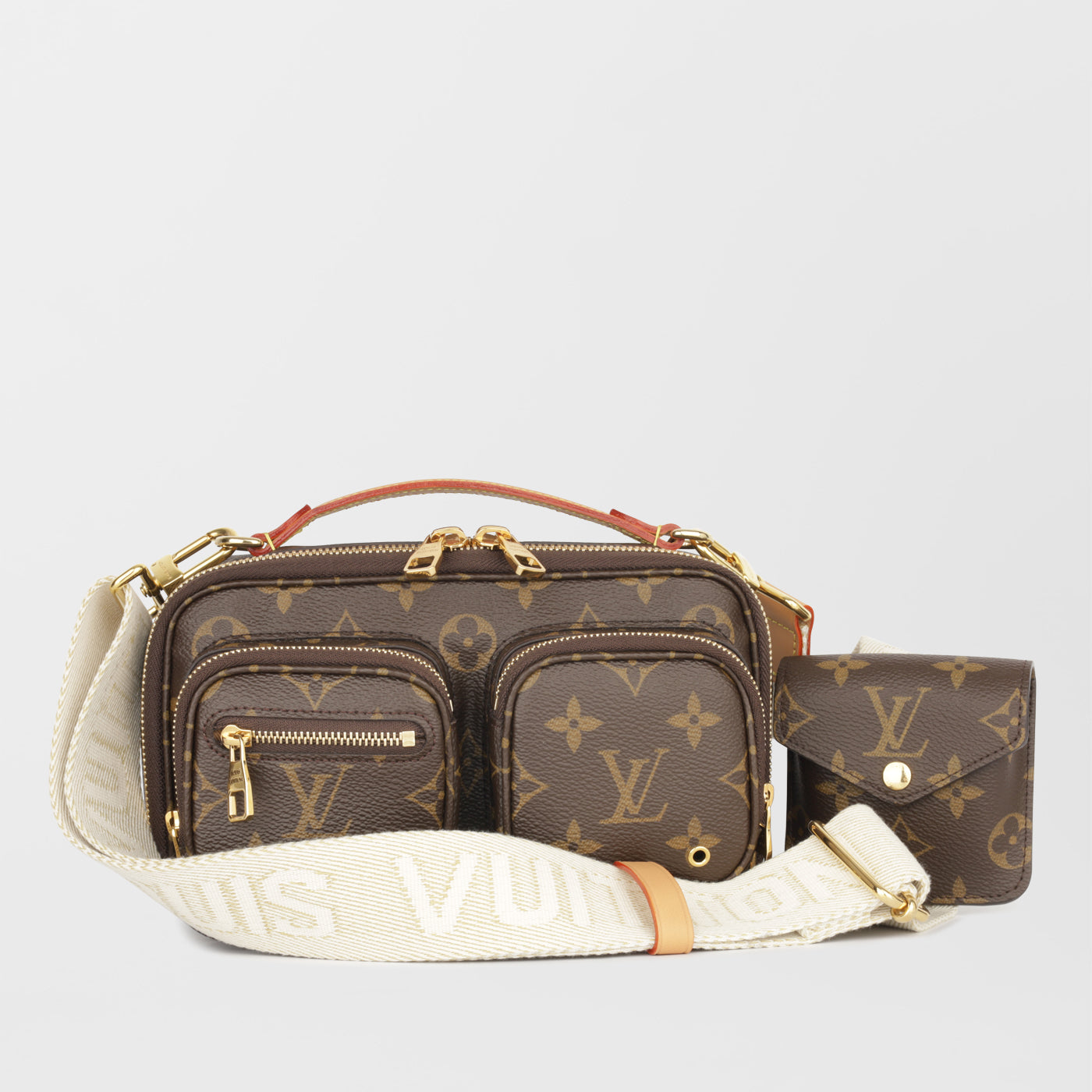 Louis Vuitton Utility Brown Canvas Clutch Bag (Pre-Owned)