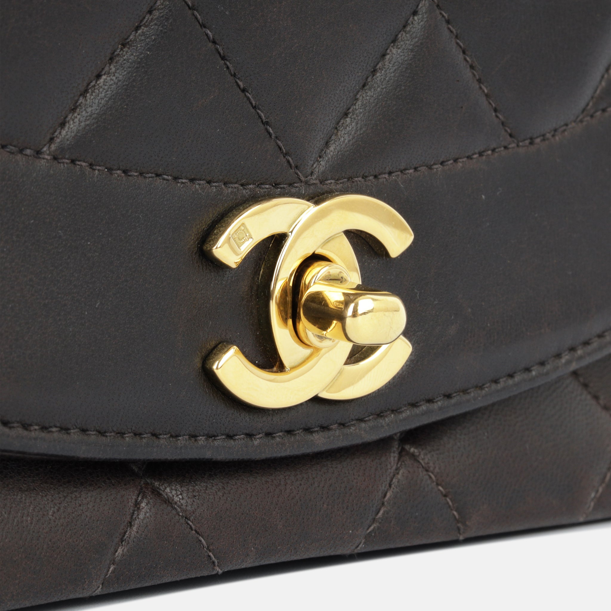 Chanel Black Lambskin Small Diana Shoulder Bag  Mine  Yours