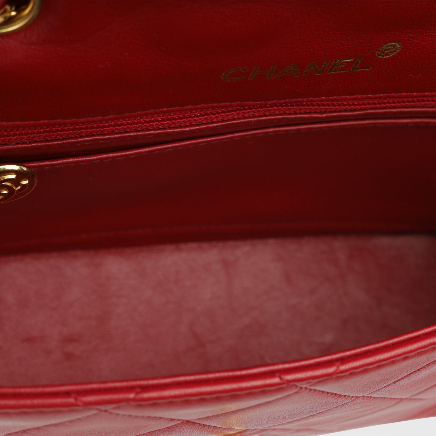 Chanel - Diana Flap Bag - Vintage - Red Lambskin - GHW