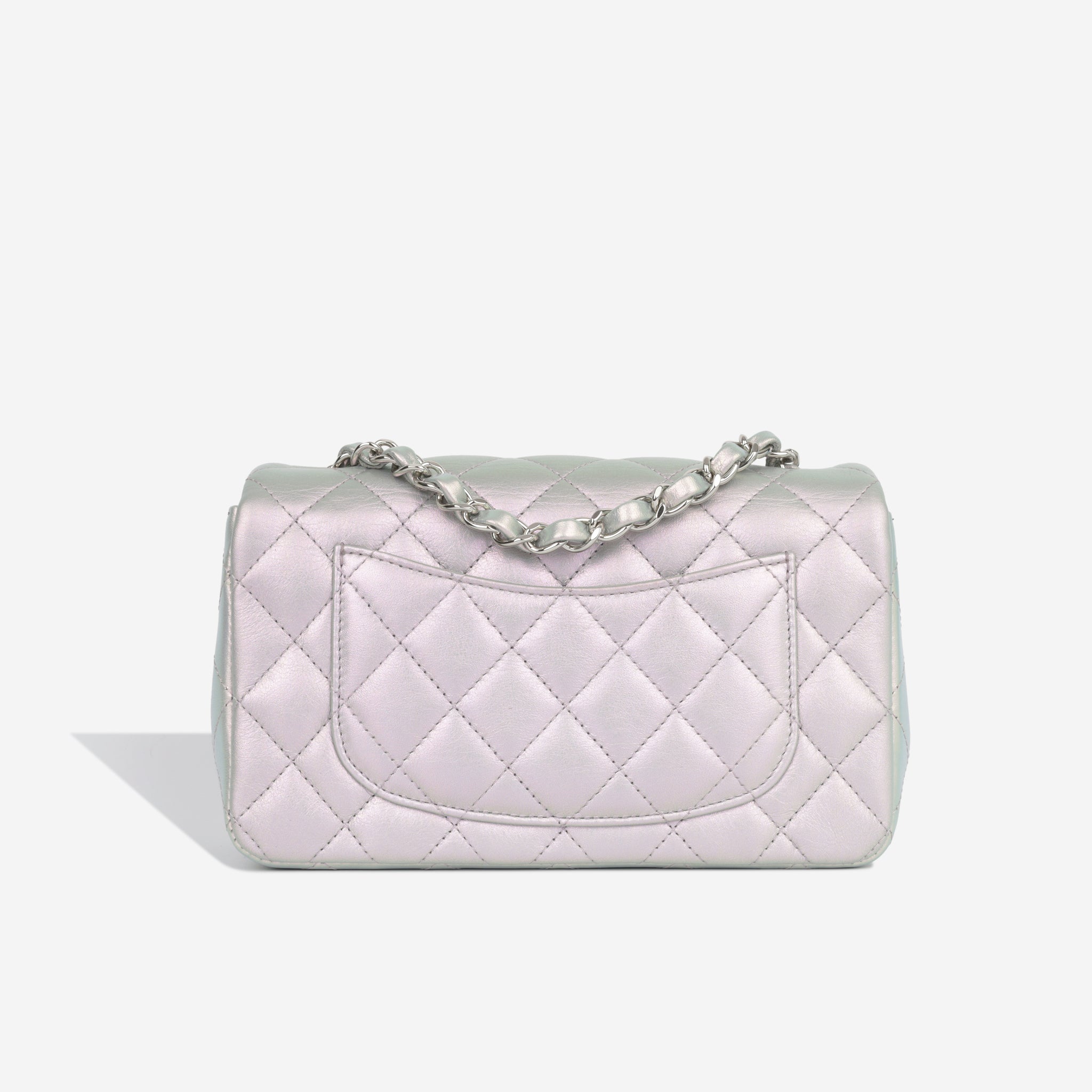 Chanel - Classic Flap Bag - Mini Rectangular - Lilac Iridescent - SHW -  Immaculate