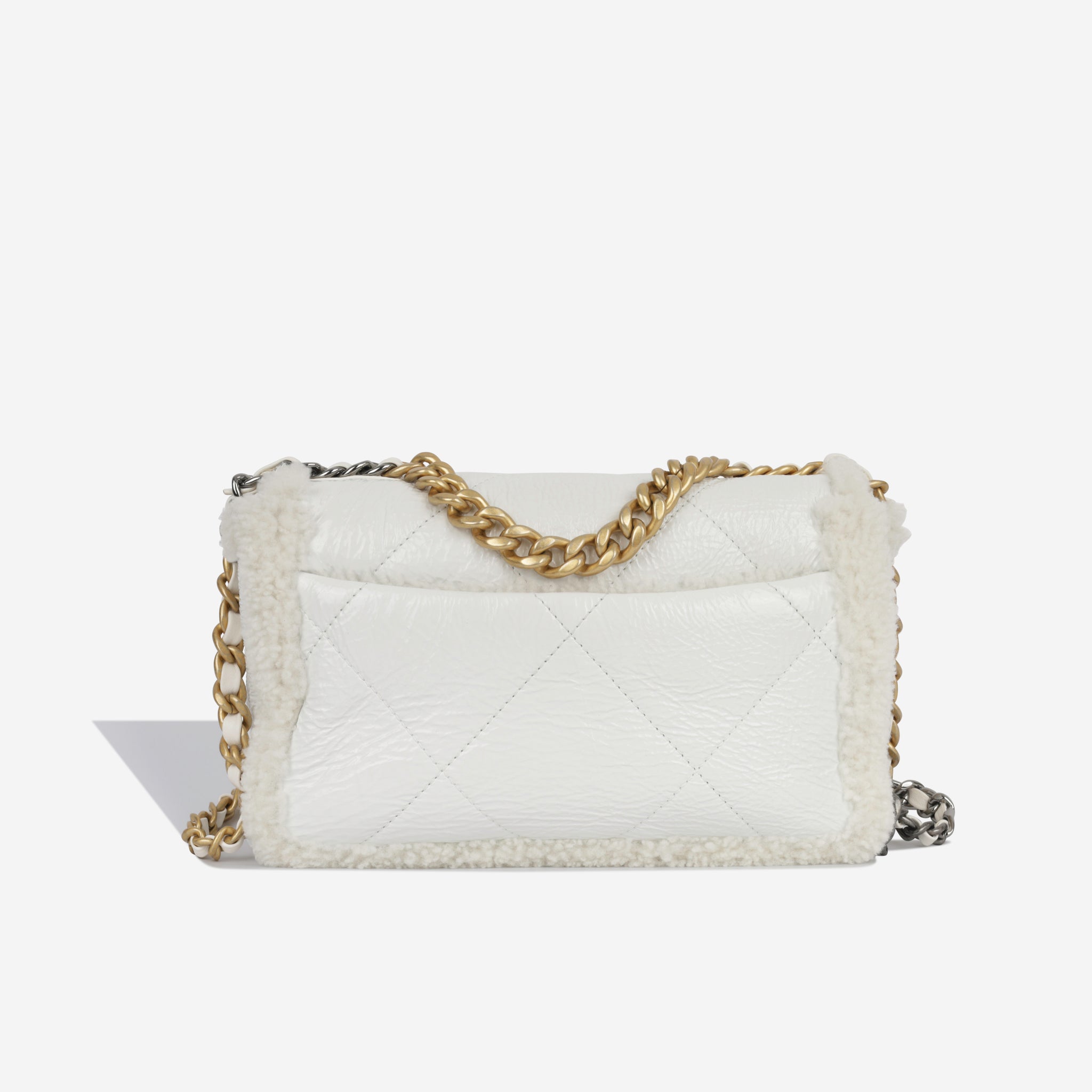 Chanel 19 Round White Cannage Leather bag – Luxbags
