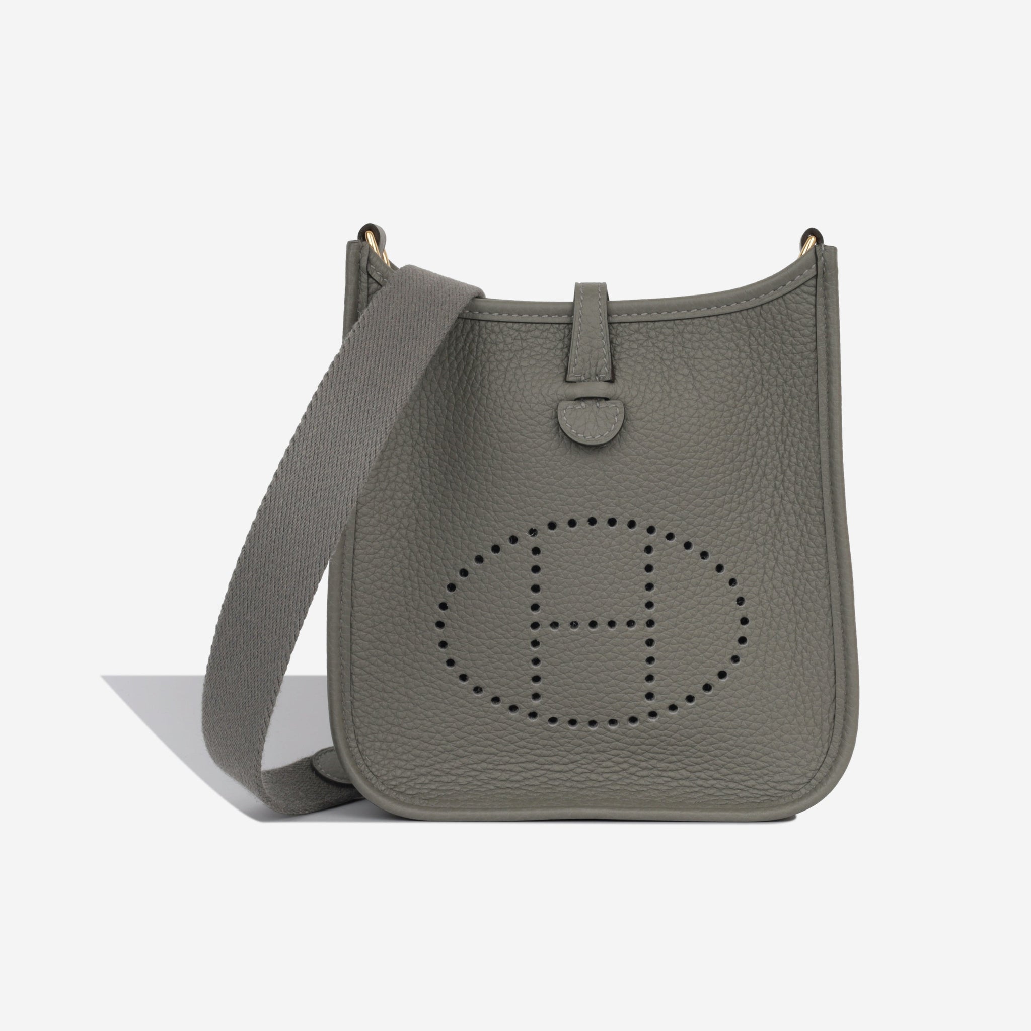 HERMES Taurillon Clemence Evelyne TPM Gris Meyer 1240518