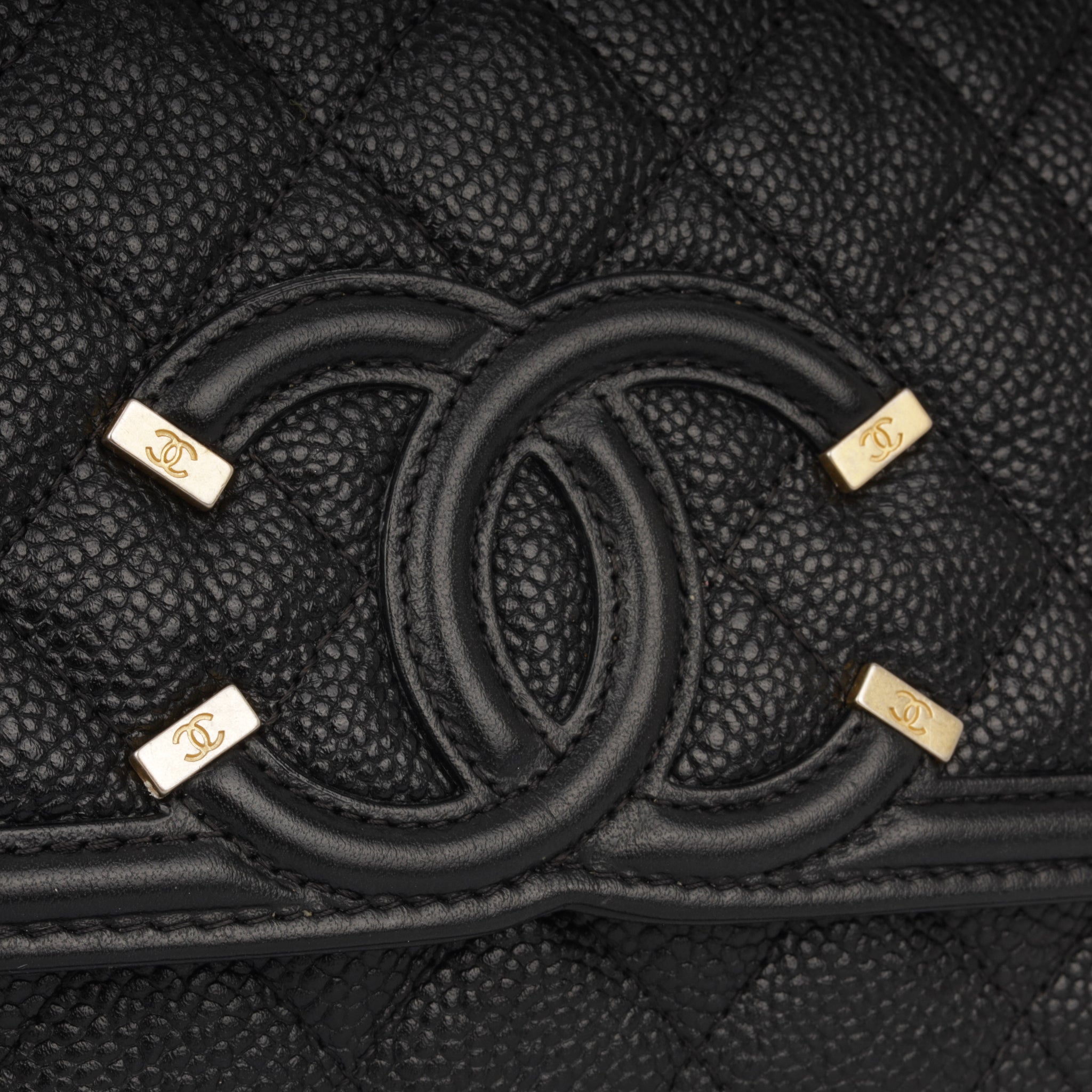 Chanel - Filigree Wallet on Chain - Black Caviar - CGHW