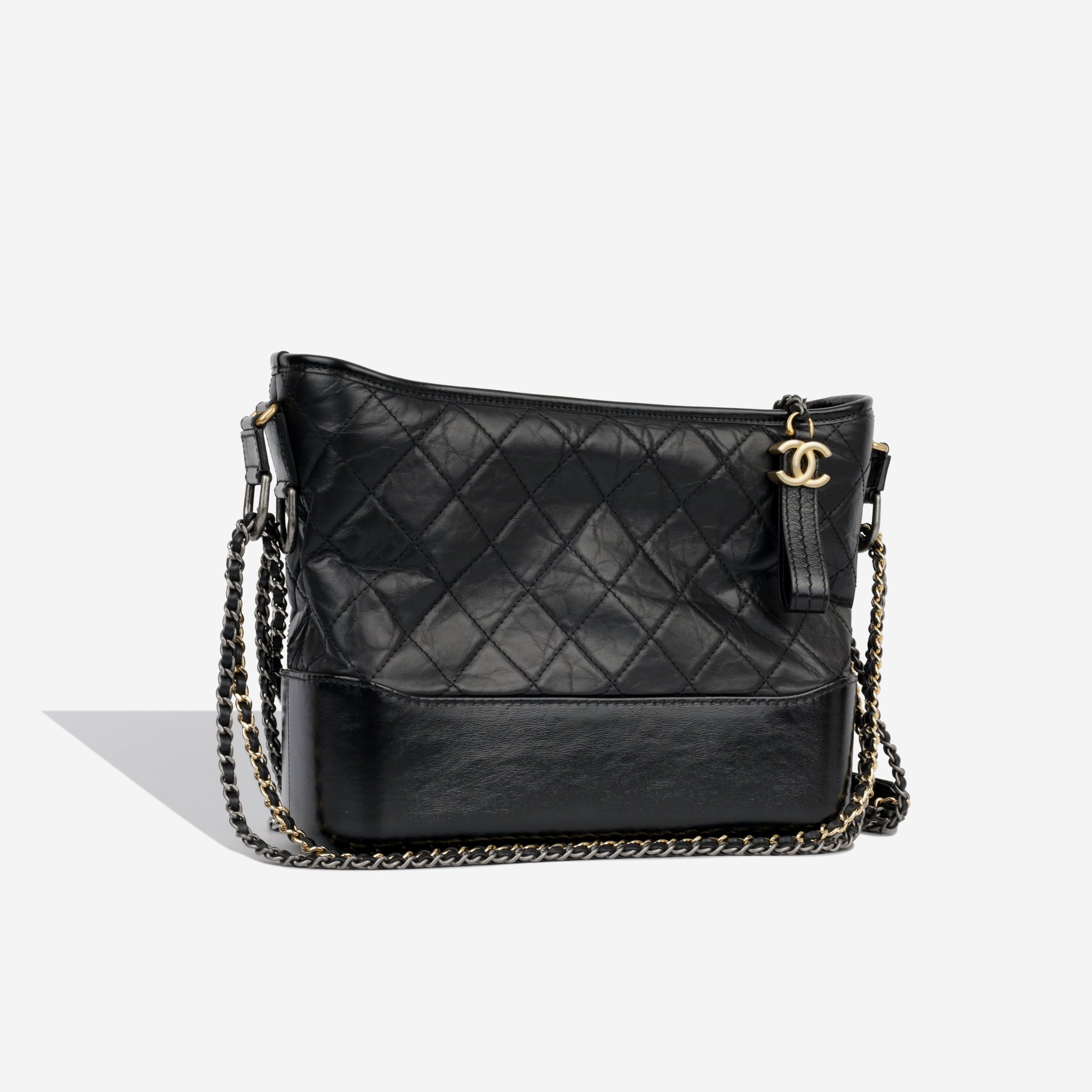 2019 Chanel Gabrielle Hobo Bag Dark Green Calfskin Leather Medium