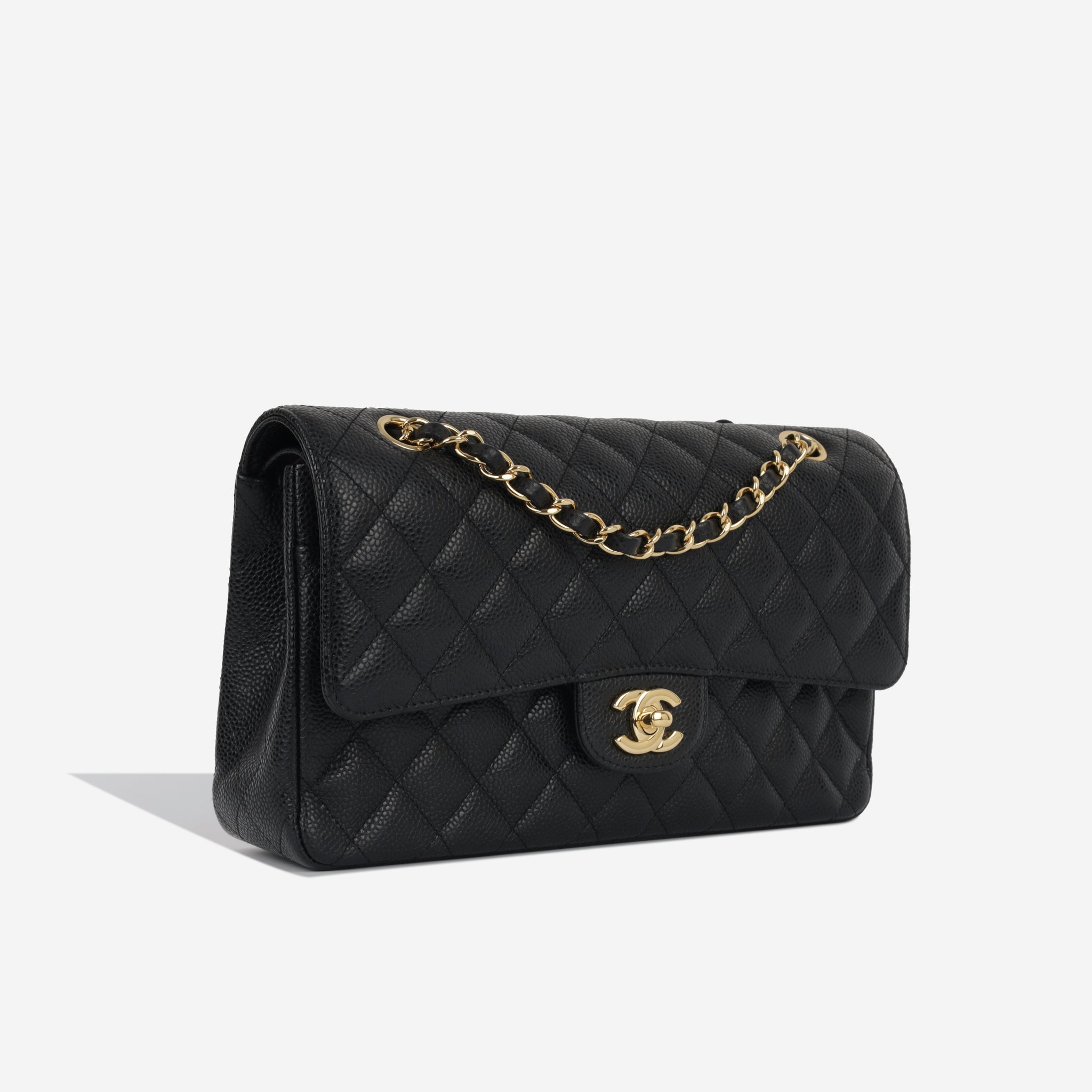 tas shoulder-bag Chanel Classic Caviar Black Shoulder Bag