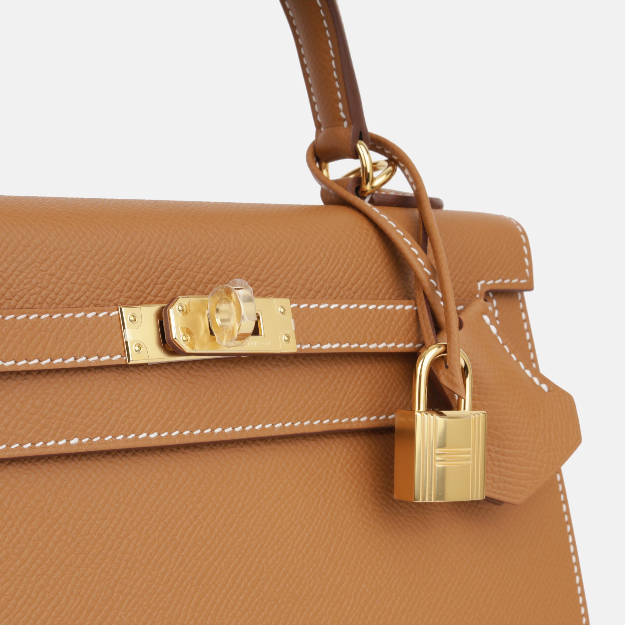 Hermès Kelly Gold Epsom 25 Sellier Gold Hardware, 2021 (Like New), Womens Handbag