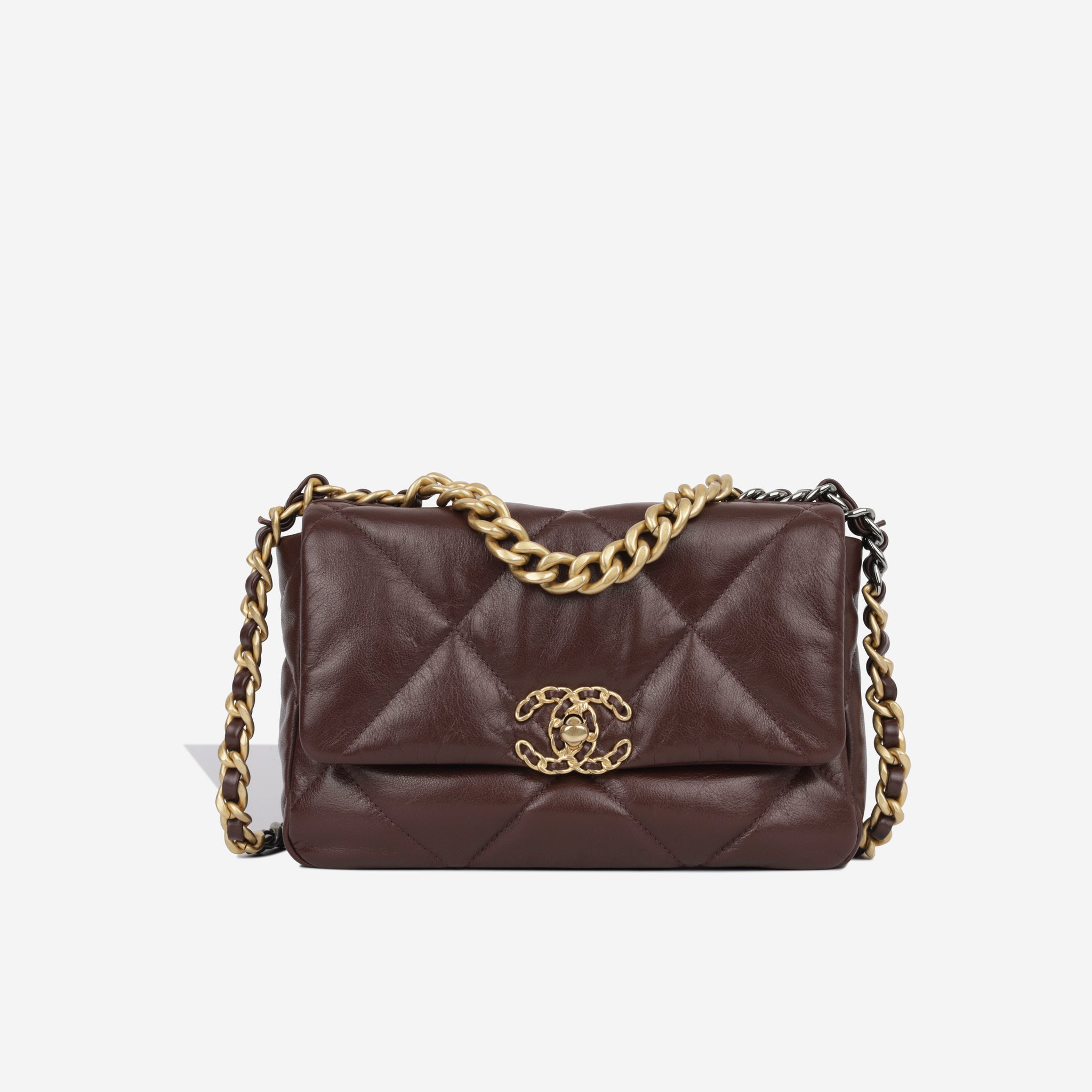 Chanel - Chanel 19 Flap Bag - Small - Oxblood Goatskin - Immaculate